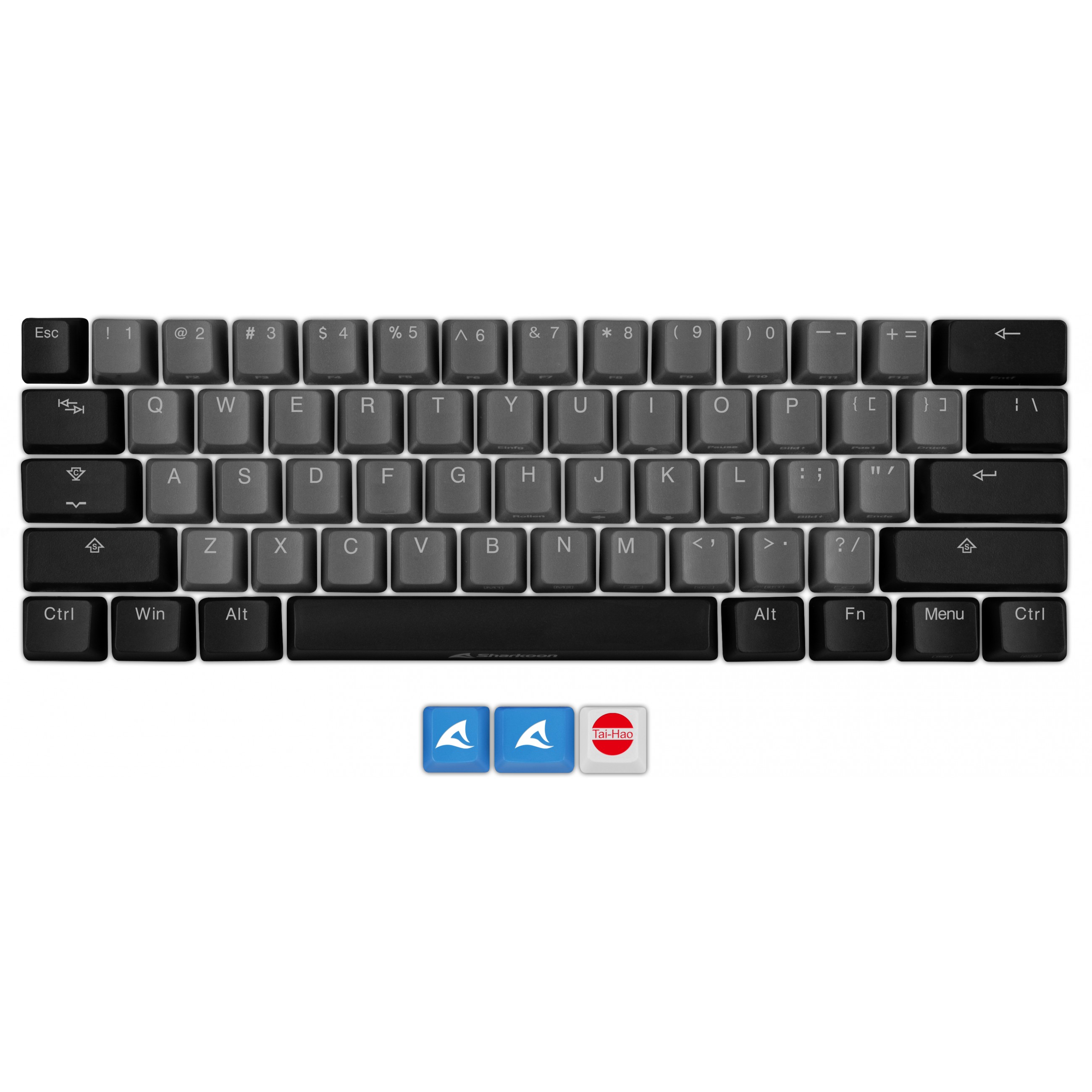 Tipkovnica SHARKOON SKILLER SAC20 S4 (62 tipke, ANSI-Layout, crna boja) – internacionalna non HR tipkovnica-0