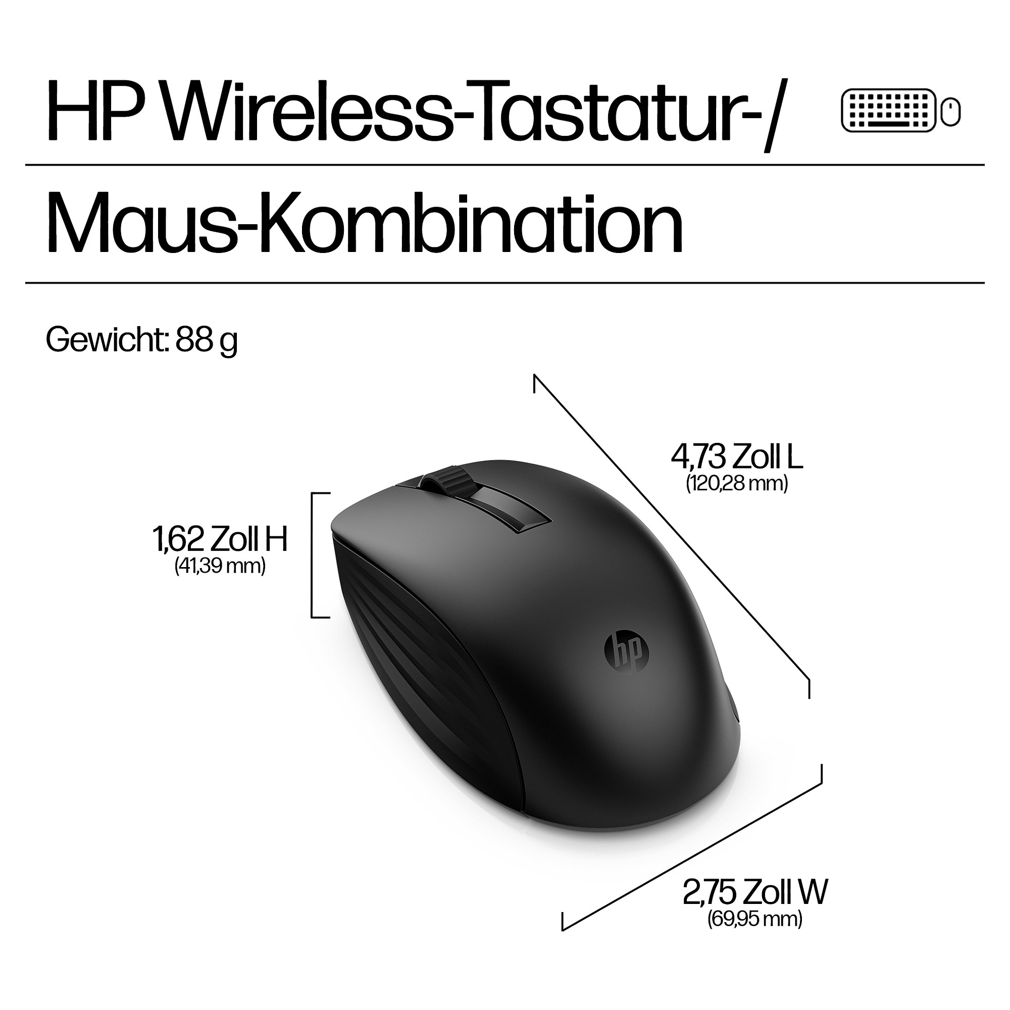 Bežična tipkovnica i miš HP 655 bežični Keyboard and Mouse Combo bijela (DE) – internacionalna non HR tipkovnica-5
