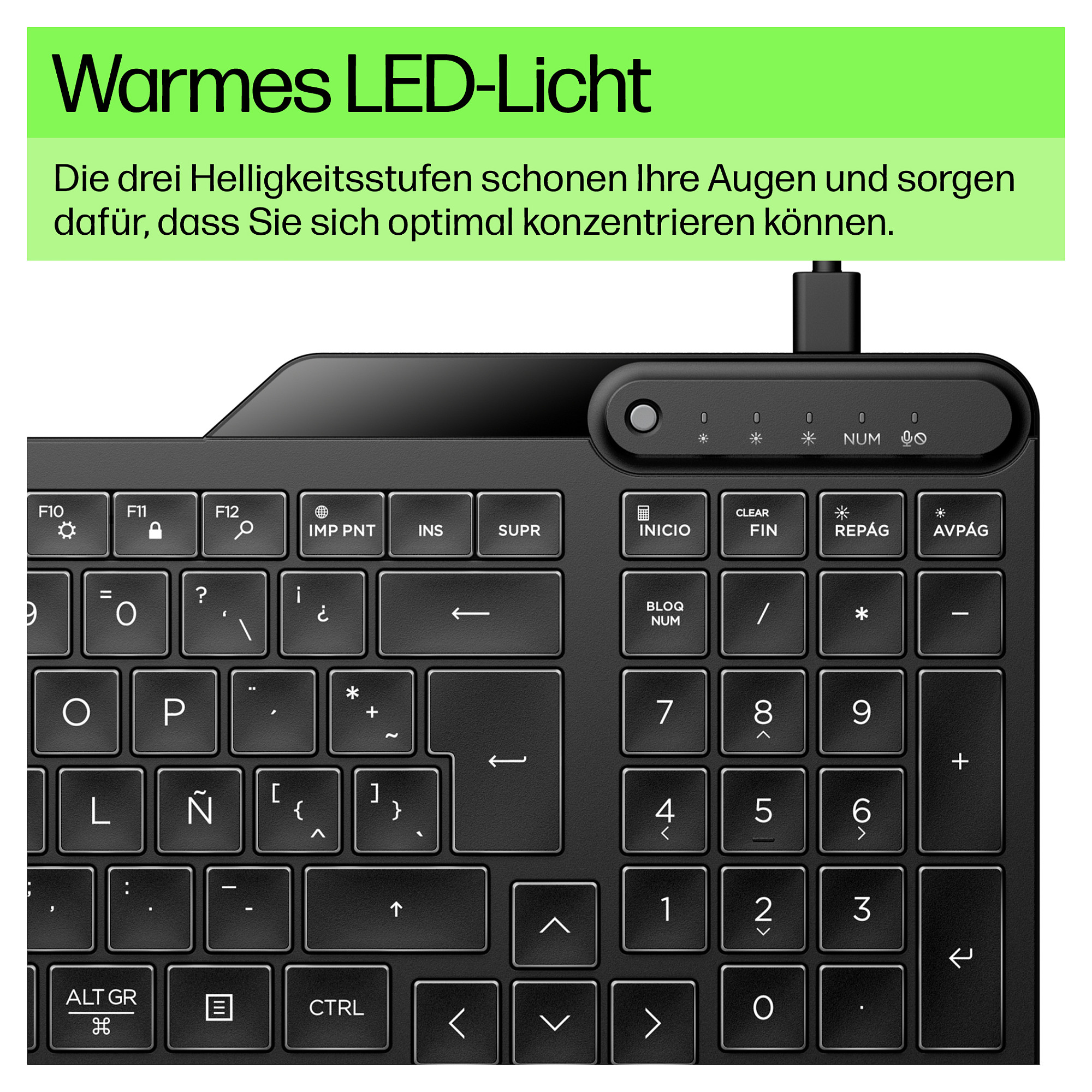 Tipkovnica HP 405 Multi-Device Backlit Wired Keyboard SmartBuy – internacionalna non HR tipkovnica-9