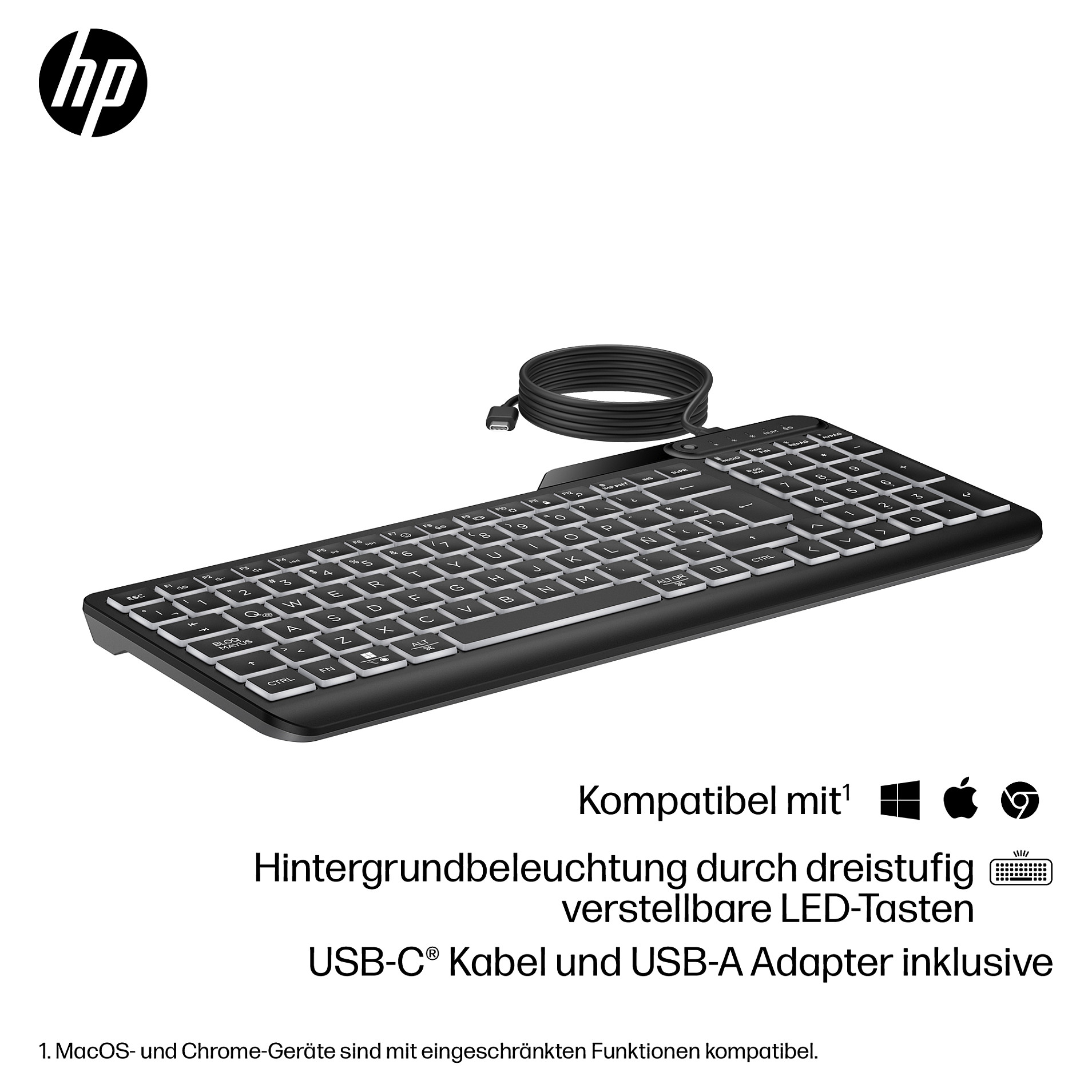 Tipkovnica HP 405 Multi-Device Backlit Wired Keyboard SmartBuy – internacionalna non HR tipkovnica-10