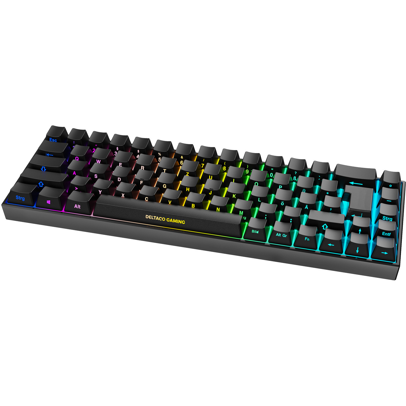 Gaming tipkovnica DELTACO DK440R bežična, crna – internacionalna non HR tipkovnica-0