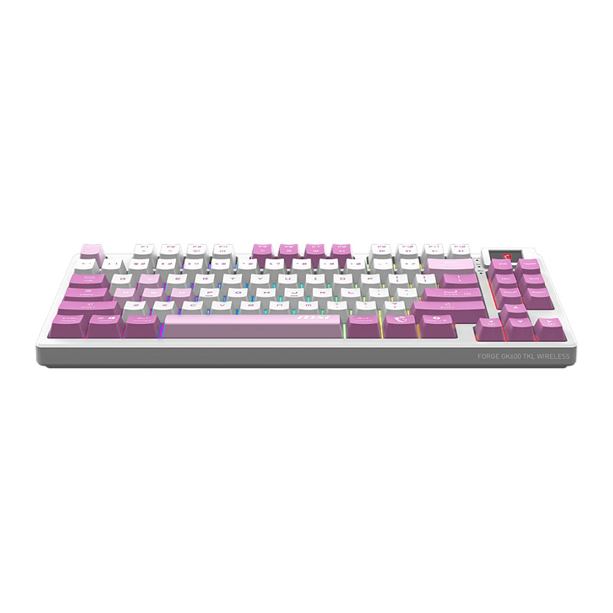 Tipkovnica MSI FORGE GK600 TKL W Violet Gaming Keyboard – internacionalna non HR tipkovnica-3