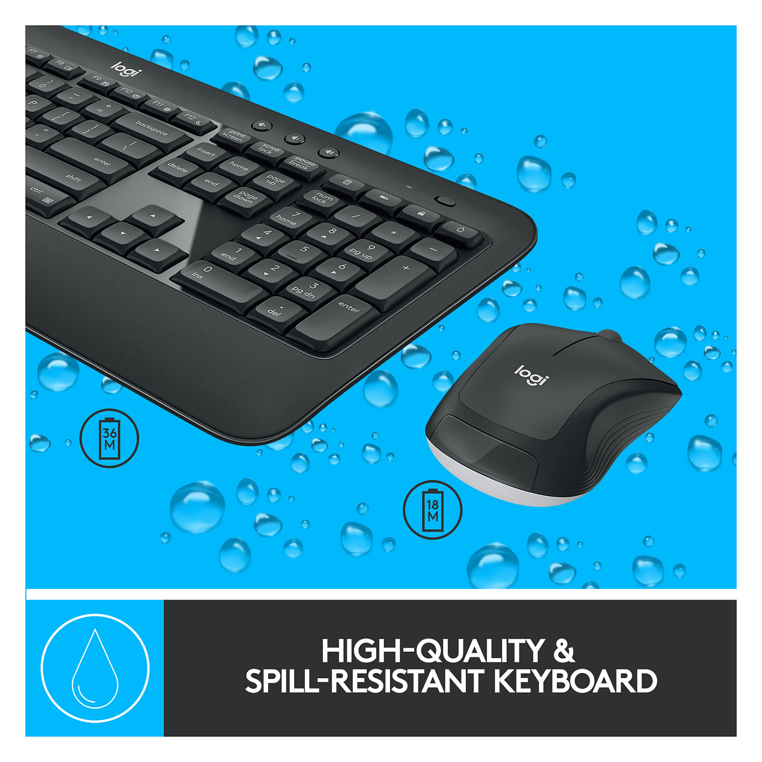 Bežični set tipkovnice i miša LOGITECH MK540 Advanced, QWERTZ raspored, njemački – internacionalna non HR tipkovnica-13