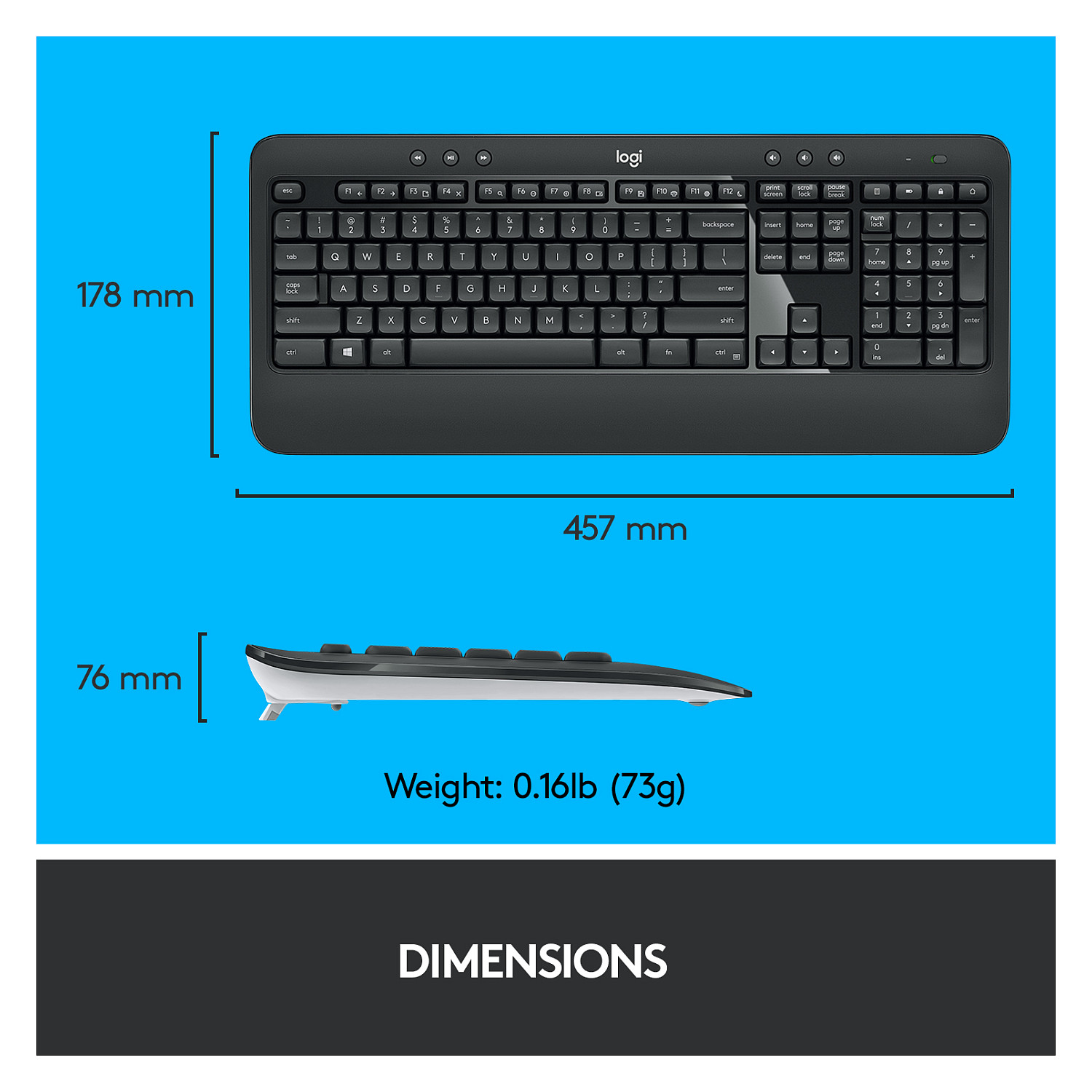 Bežični set tipkovnice i miša LOGITECH MK540 Advanced, QWERTZ raspored, njemački – internacionalna non HR tipkovnica-16