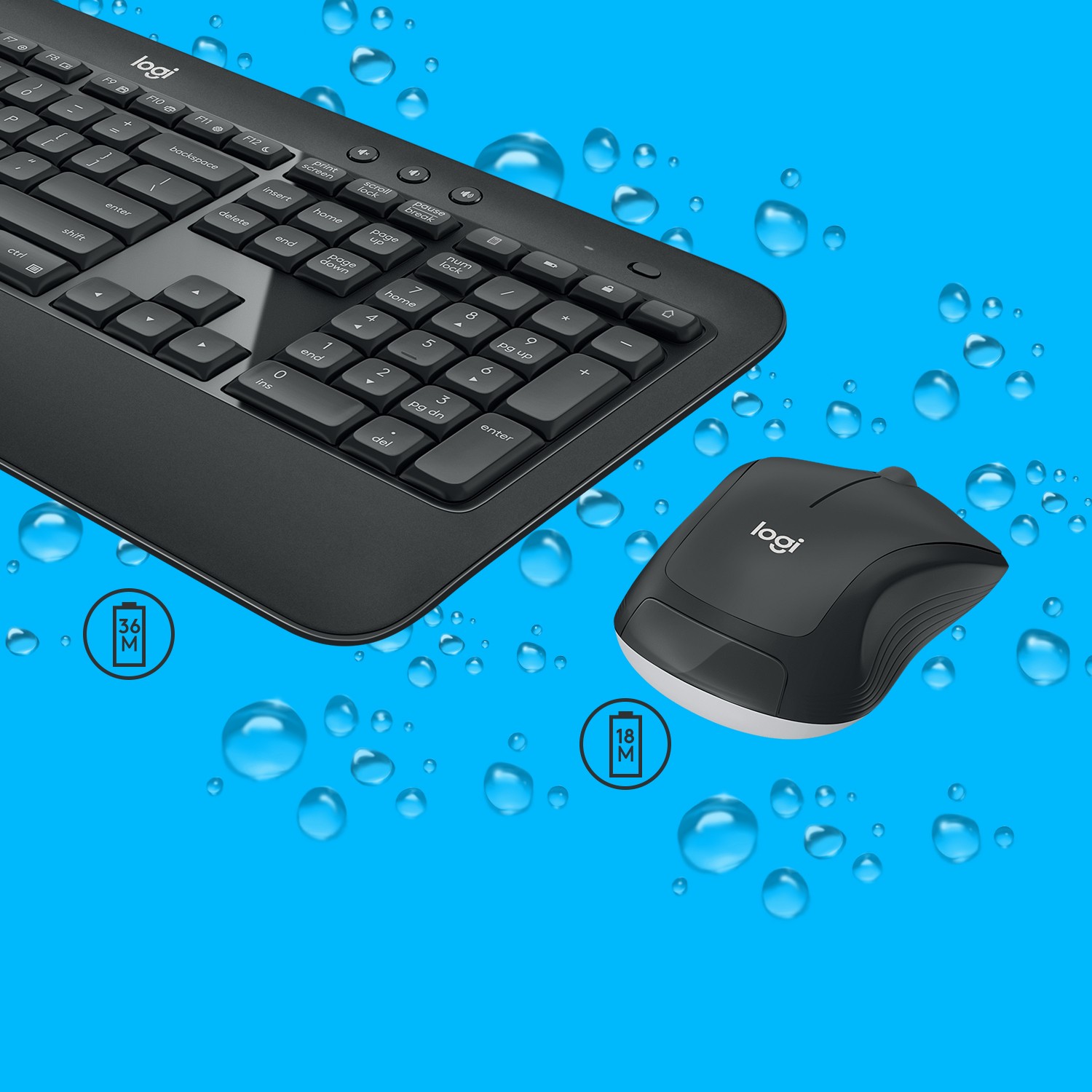 Bežični set tipkovnice i miša LOGITECH MK540 Advanced, QWERTZ raspored, njemački – internacionalna non HR tipkovnica-3