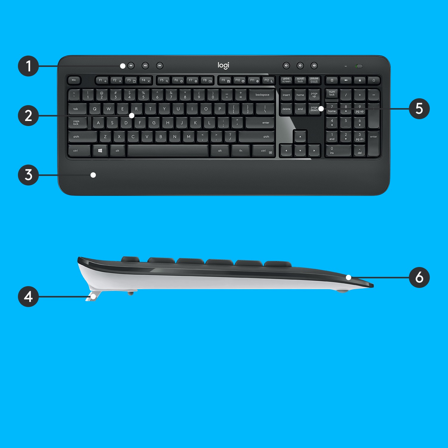 Bežični set tipkovnice i miša LOGITECH MK540 Advanced, QWERTZ raspored, njemački – internacionalna non HR tipkovnica-5