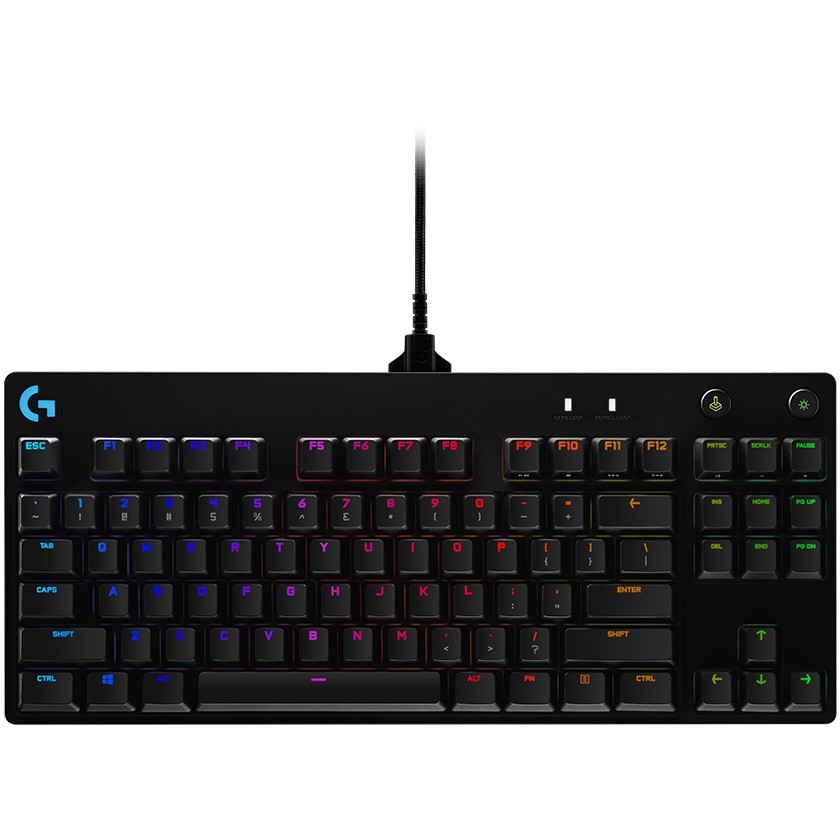 Tipkovnica LOGITECH Gaming Pro, USB, Qwertz, GX Blue, mehanička, crna – internacionalna non HR tipkovnica