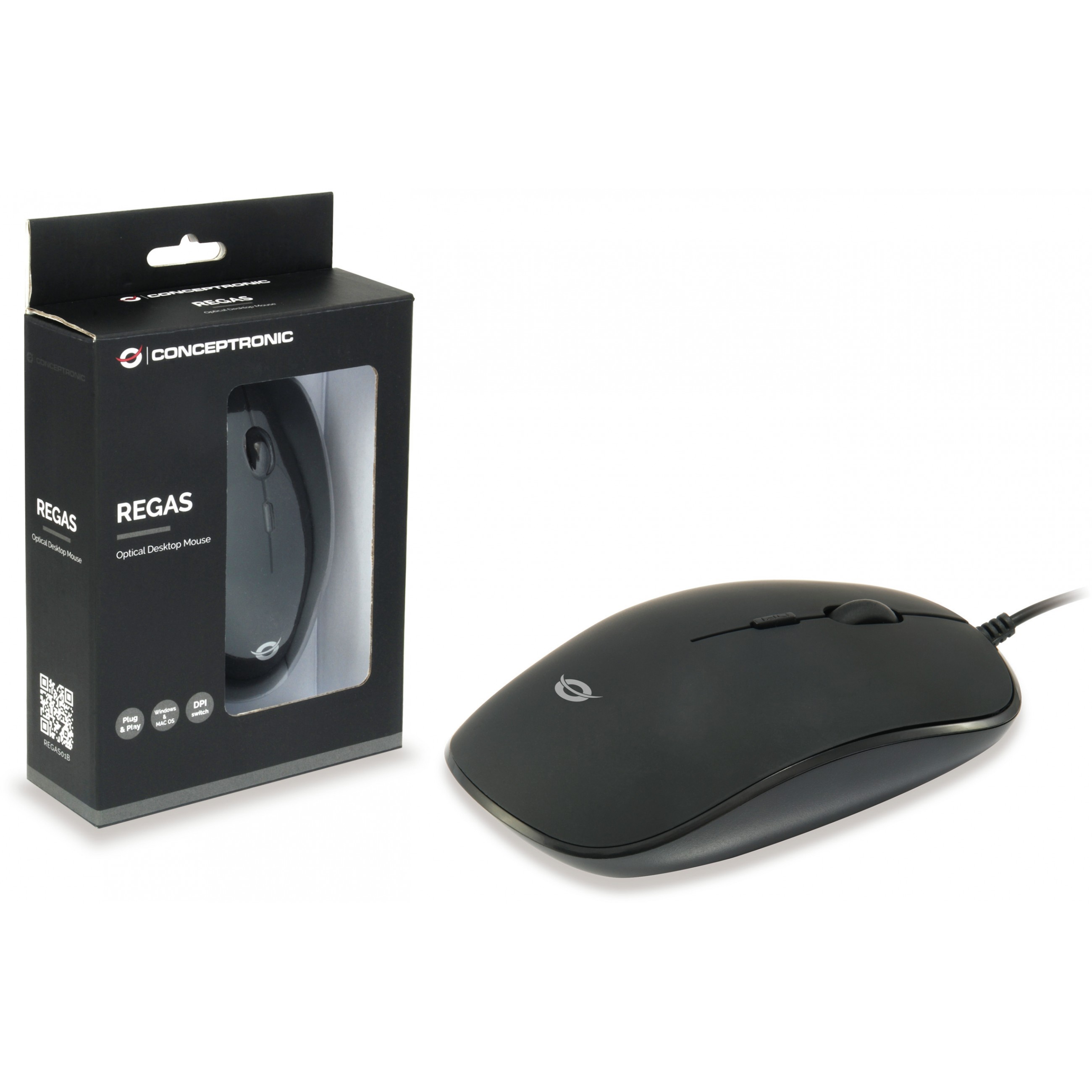 Miš CONCEPTRONIC Optical Desktop Maus crna boja-5