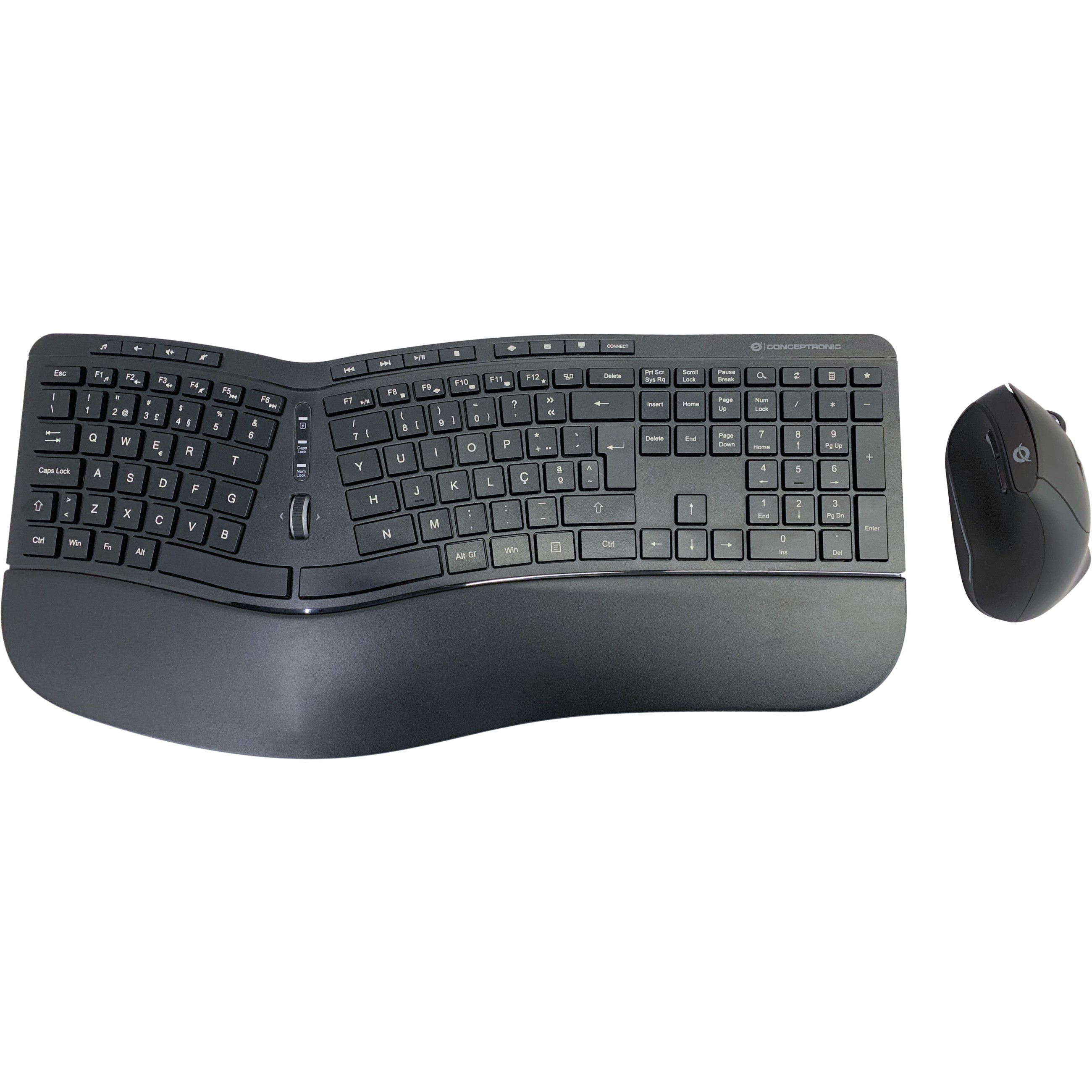 Bežična tipkovnica i miš CONCEPTRONIC bežični Keyboard+Mouse ergo portugalski raspored – internacionalna non HR tipkovnica-0
