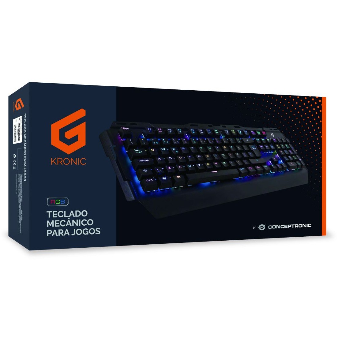 Gaming tipkovnica CONCEPTRONIC RGB PT Blue Switch – internacionalna non HR tipkovnica-2