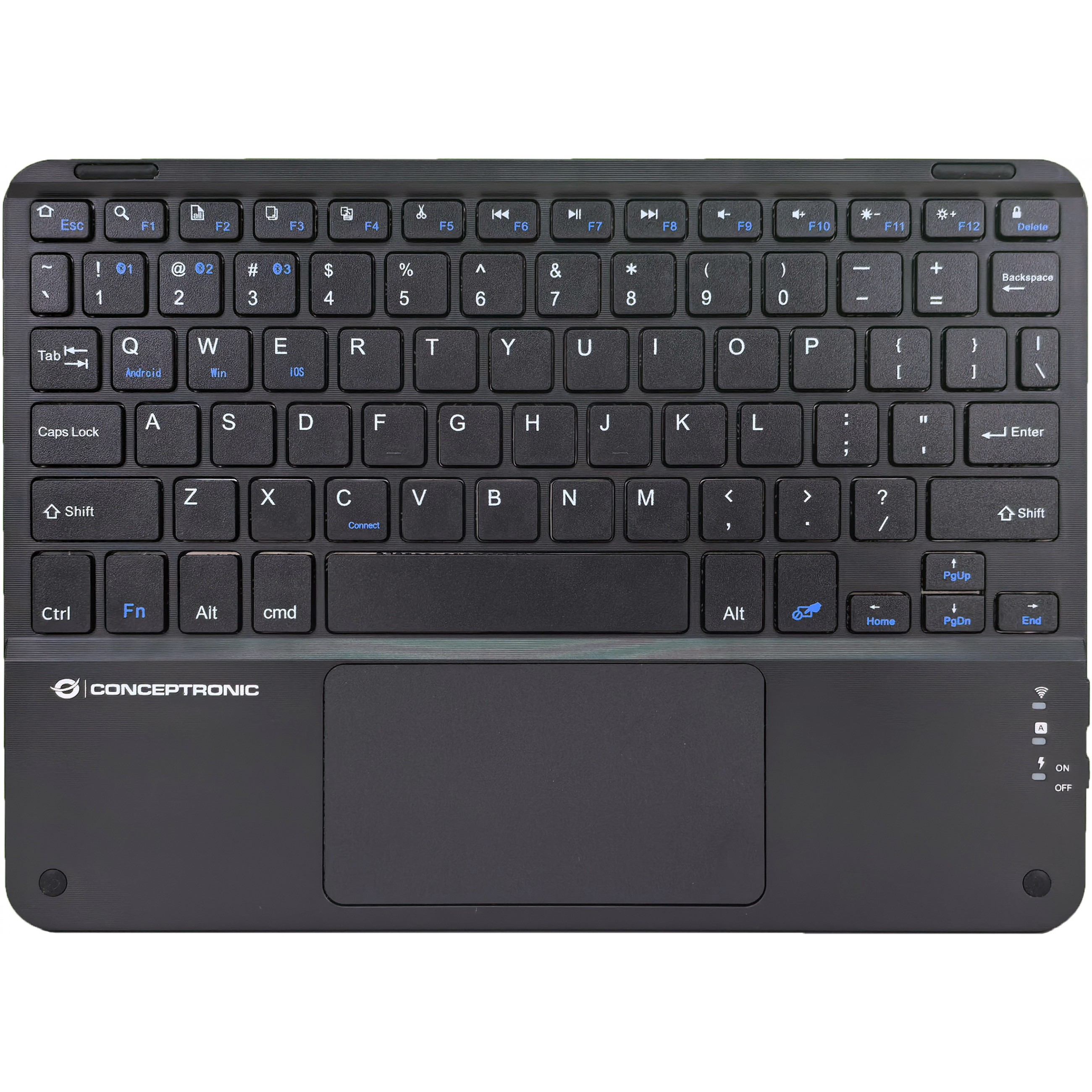 Bežična tipkovnica CONCEPTRONIC QWERTY-Layout US/EN 10" sw – internacionalna non HR tipkovnica-0