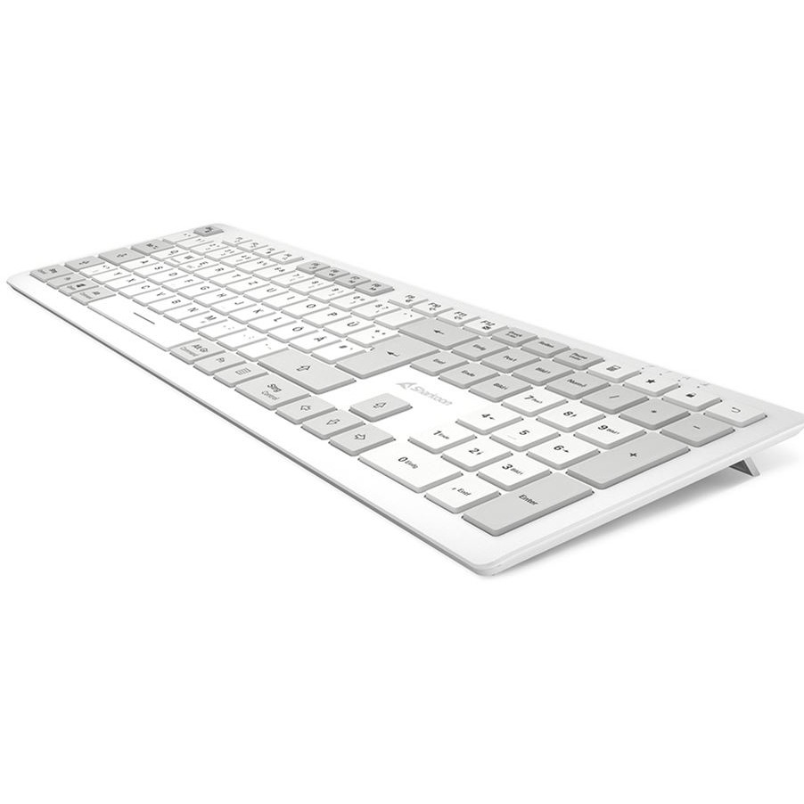 Tipkovnica SHARKOON OfficePal K30W DE Layout Rubberdome bijela – internacionalna non HR tipkovnica-2