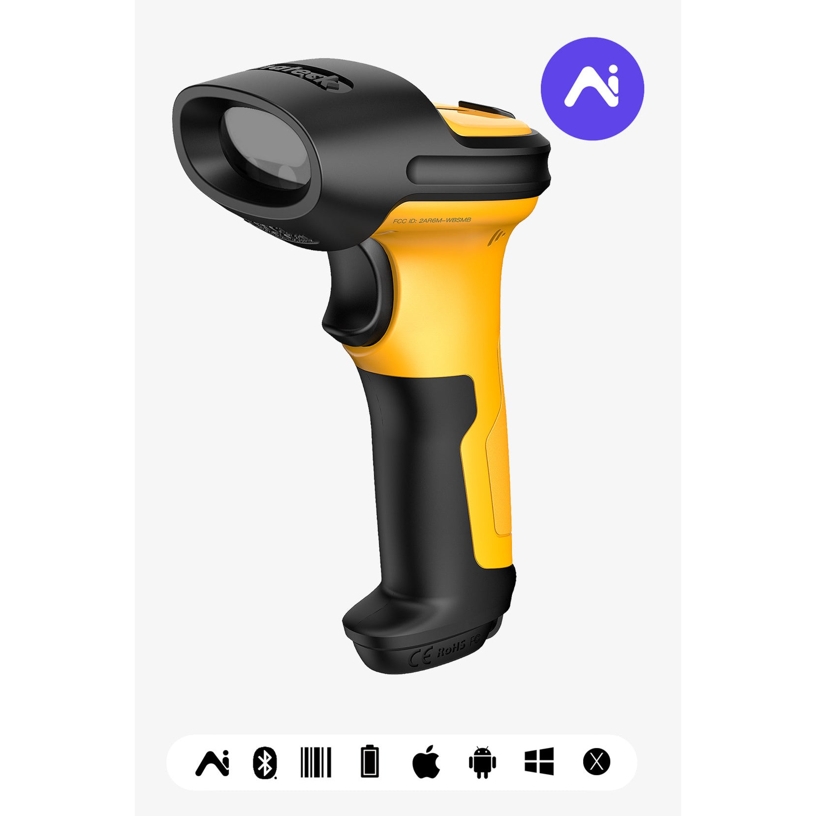 Barcodescanner INATECK P6-AI žuta boja-0