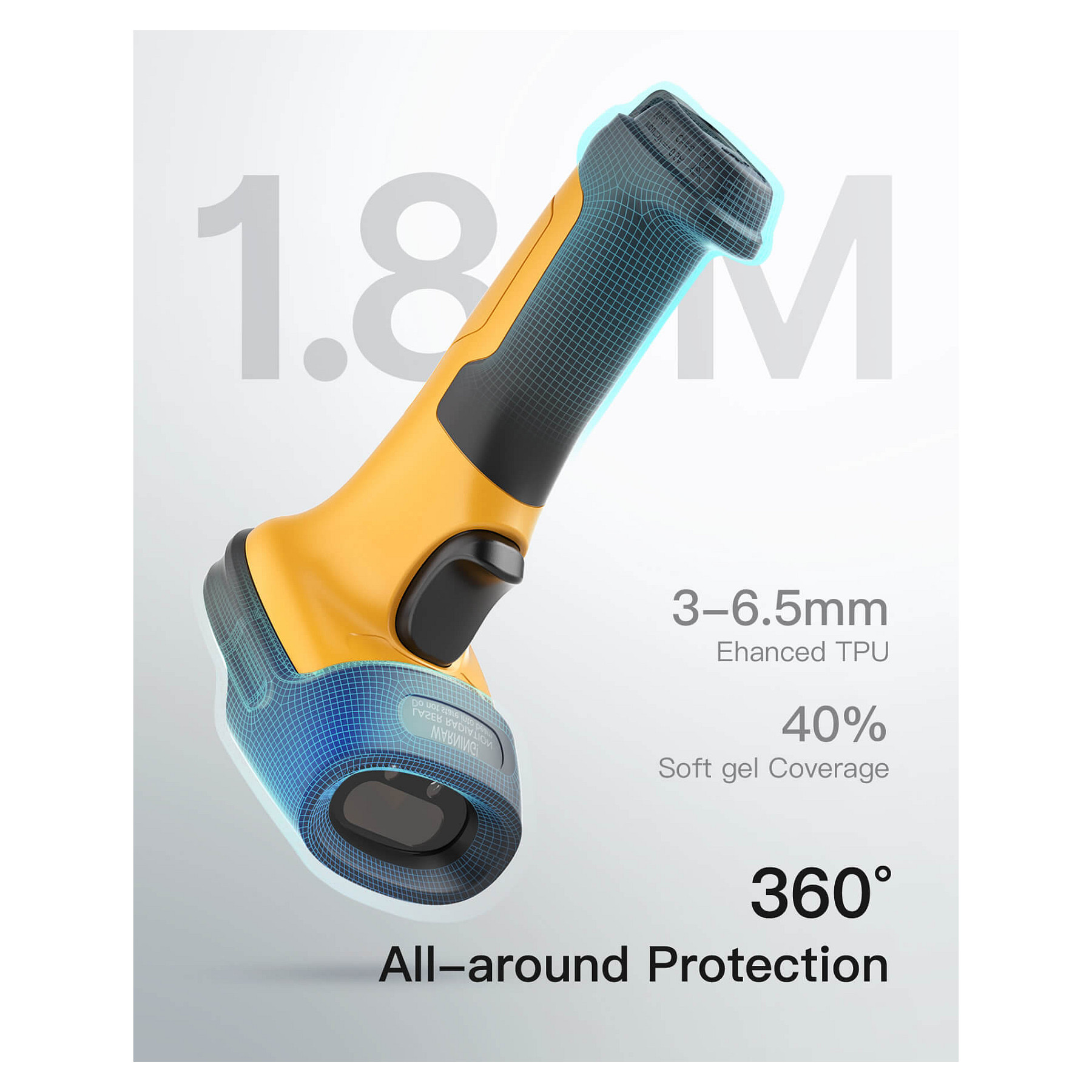 Barcodescanner INATECK P6-AI žuta boja-2