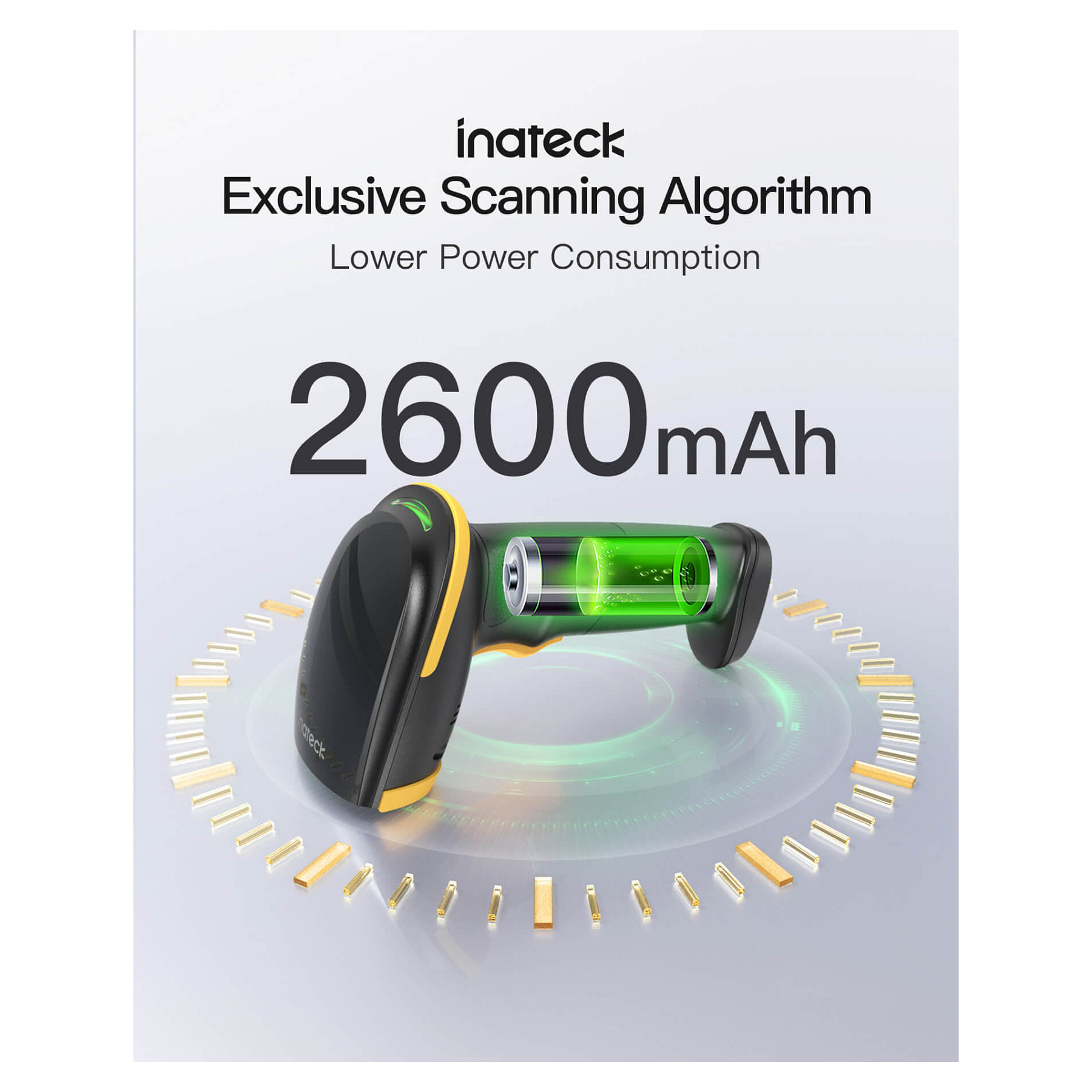 Barcode čitač INATECK BCST-23 (2D, Bluetooth 5.0, 2.4GHz, USB, Stalak za punjenje)-2