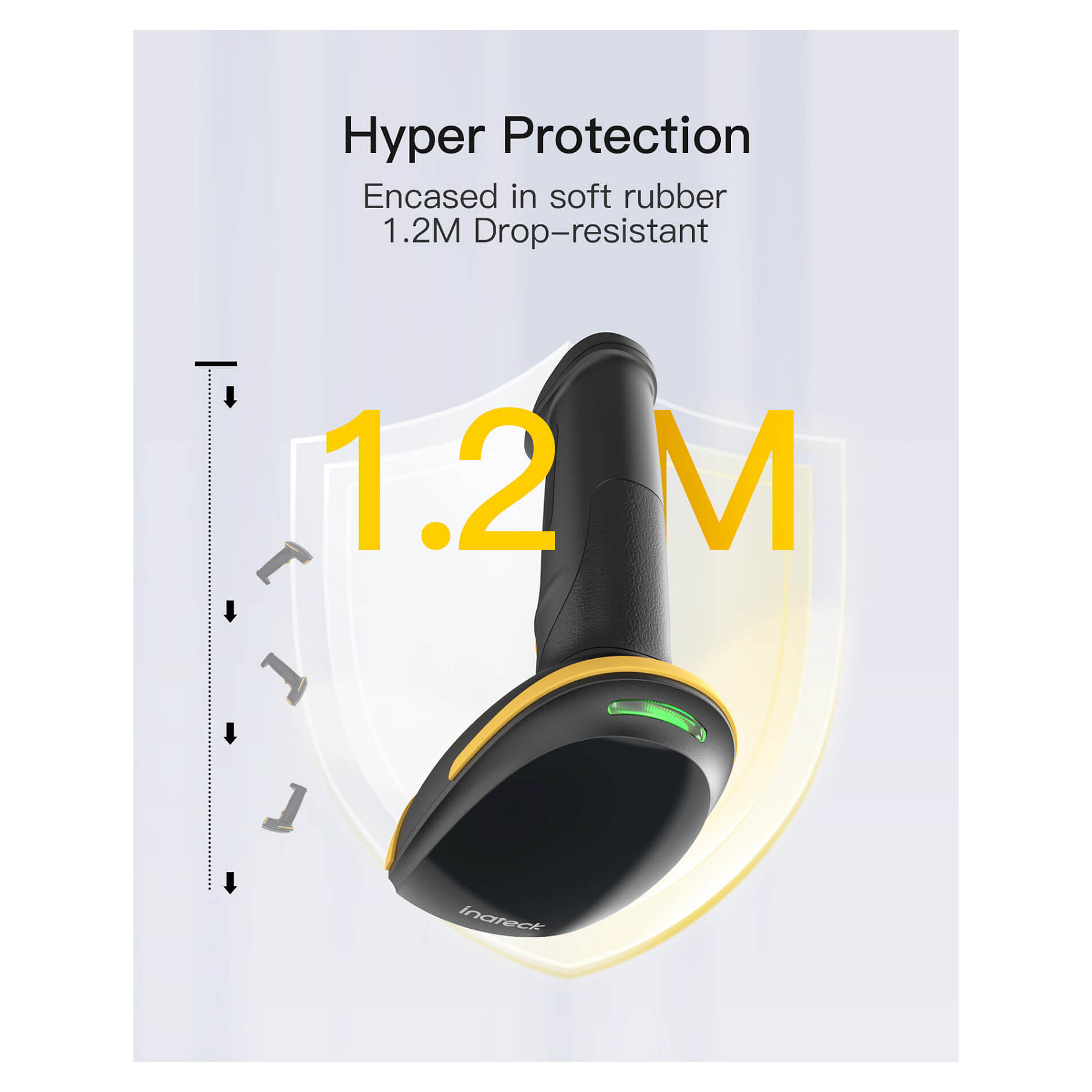 Barcode čitač INATECK BCST-23 (2D, Bluetooth 5.0, 2.4GHz, USB, Stalak za punjenje)-5