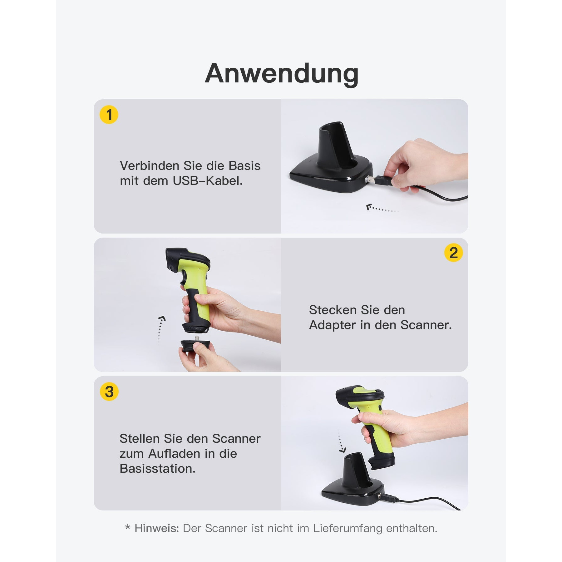 Barcodescanner INATECK BS04001 crna boja-2