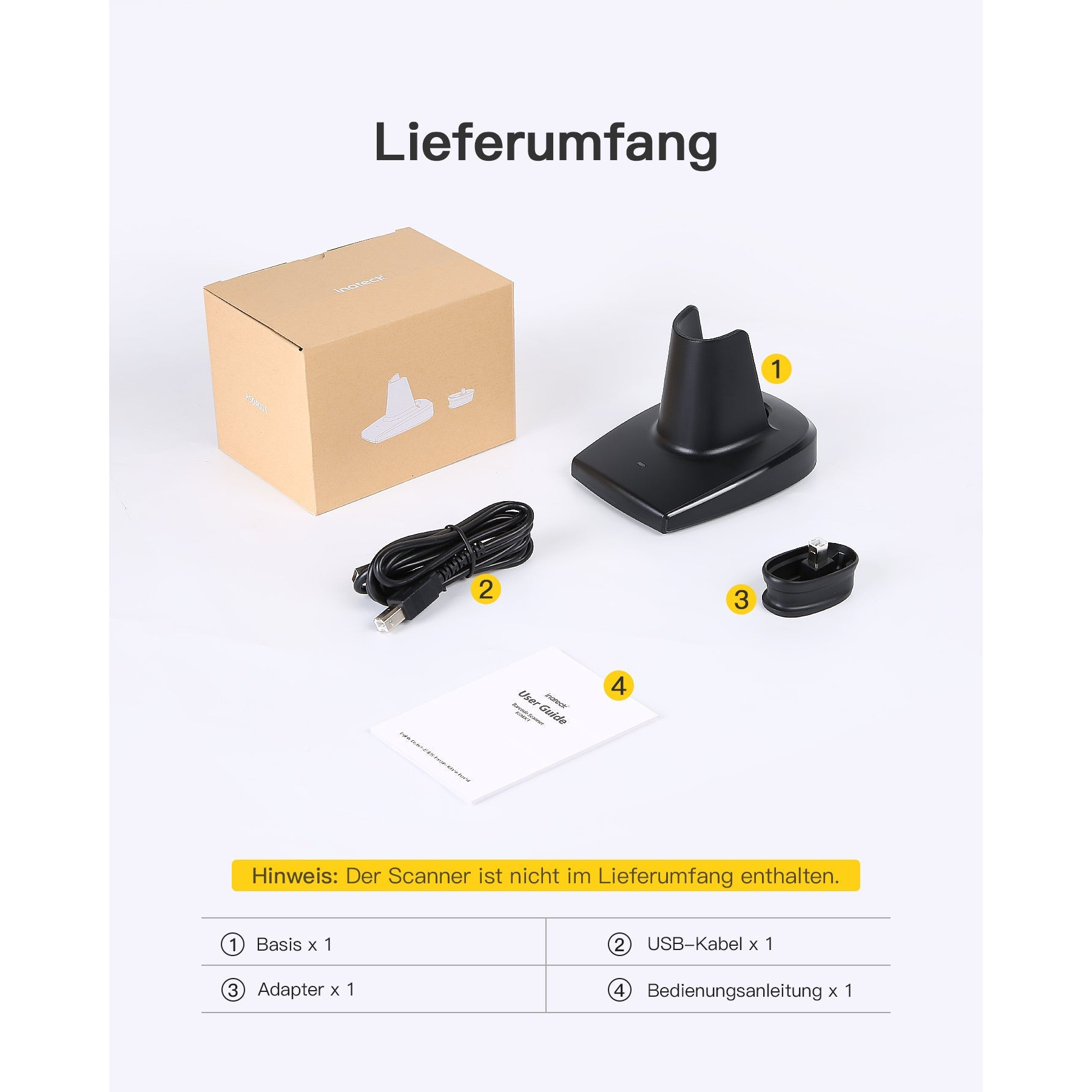 Barcodescanner INATECK BS04001 crna boja-5