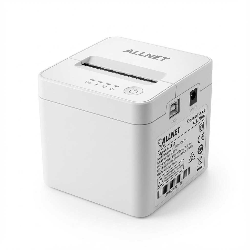 Printer ALLNET ALL-PM03 Mobildrucker/Kassendrucker 58 mm USB Bluetooth crna boja-0