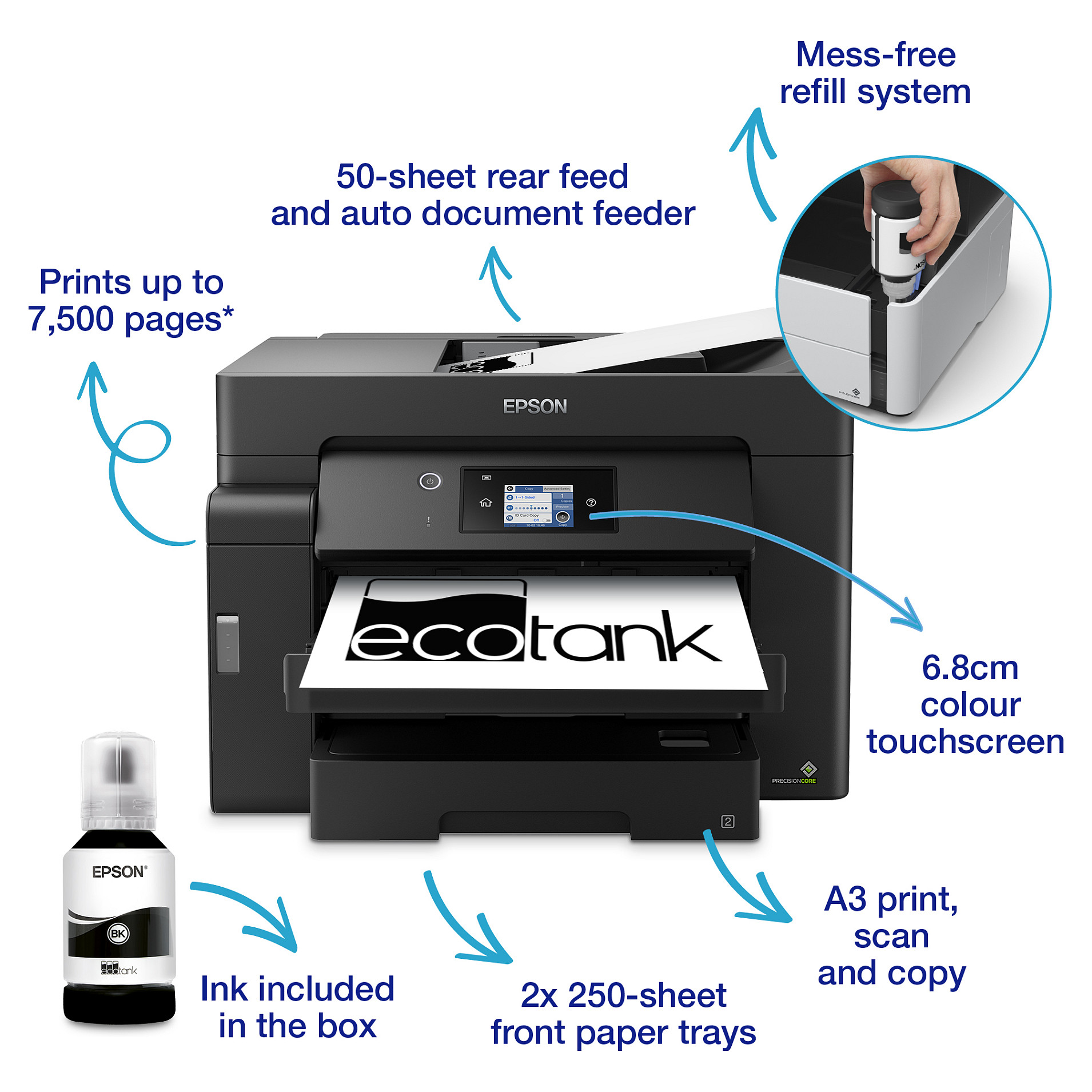 Tiskara EPSON EcoTank ET-M16600 3in1 A3 WLAN WiFi-14
