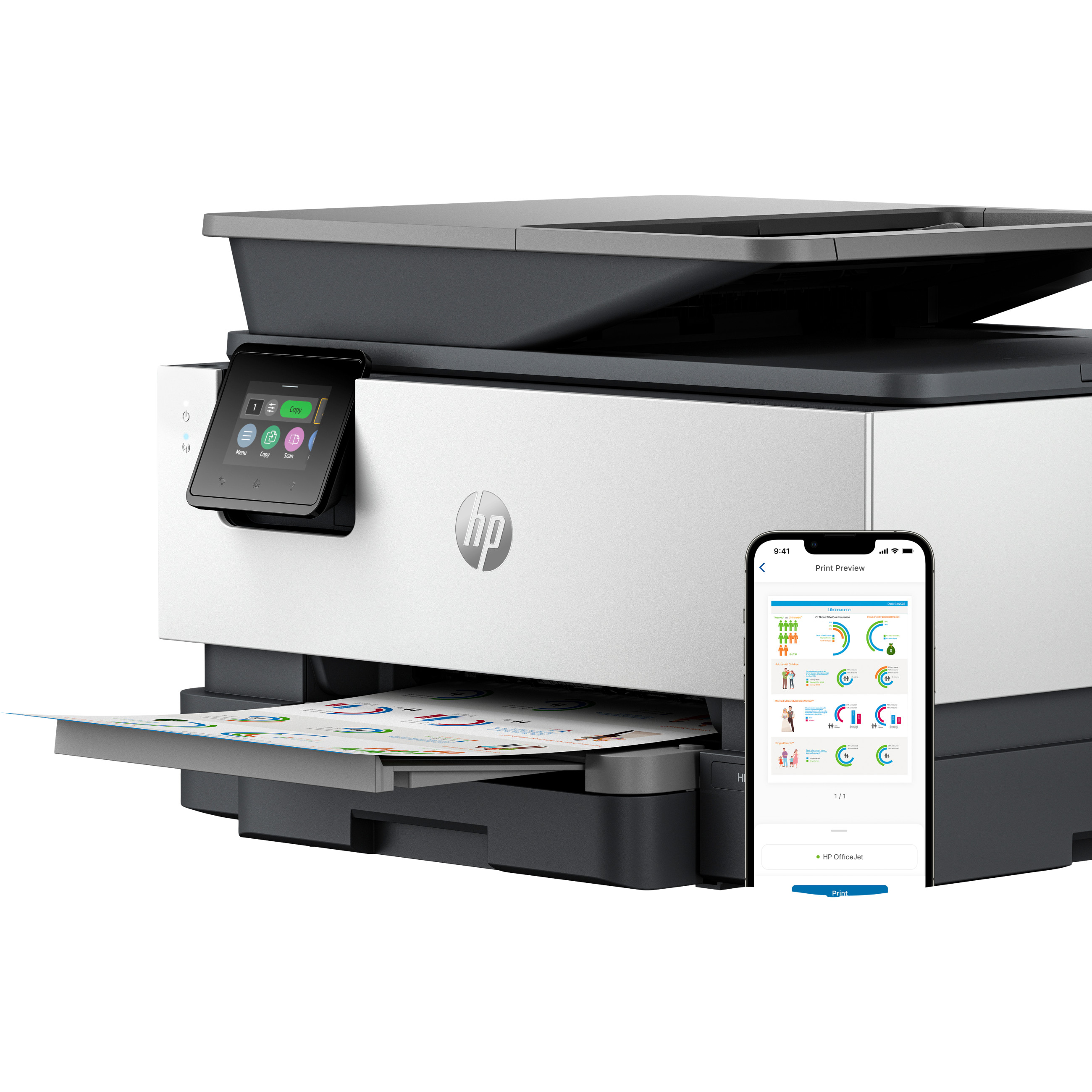 Multifunkcijski pisač HP OFFICEJET PRO 9120e 4in1 (A4, LAN, WLAN, ADF, Duplex)-2