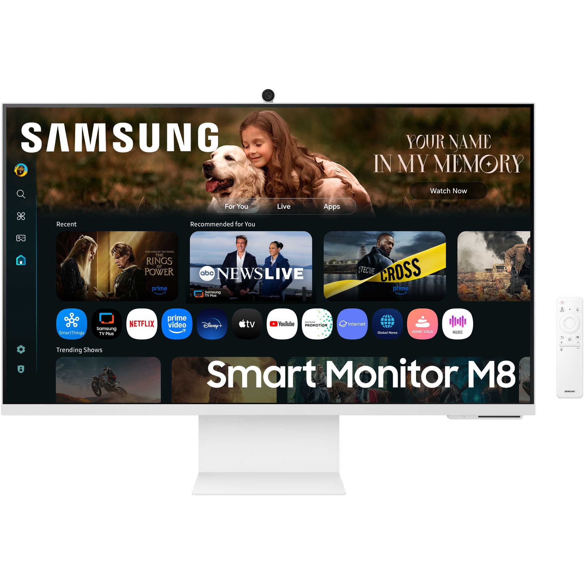 Monitor SAMSUNG LS32FM801UUXDU, 32", UHD VA, 60Hz, kamera-0