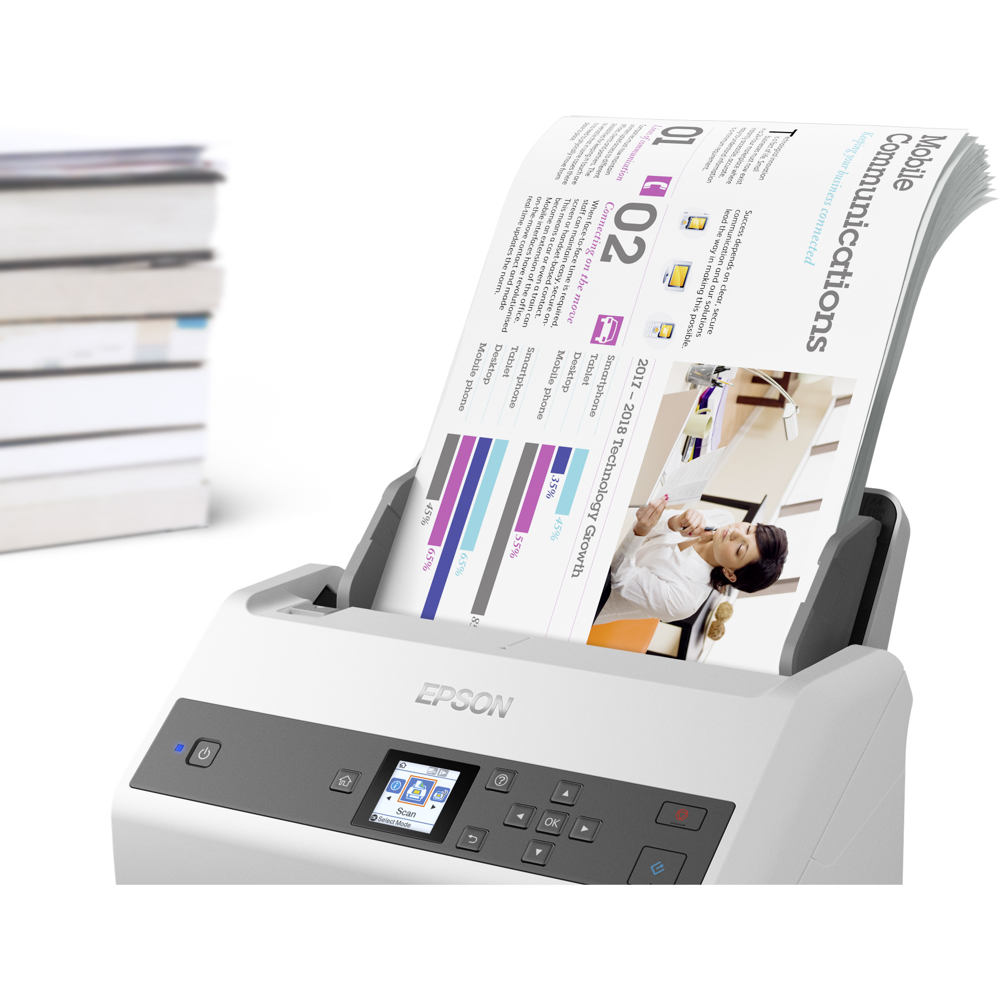 Skener EPSON WorkForce DS-870 (brzina skeniranja 35 str/min, rezolucija 600 dpi, USB 3.0, ADF, duplex)-5