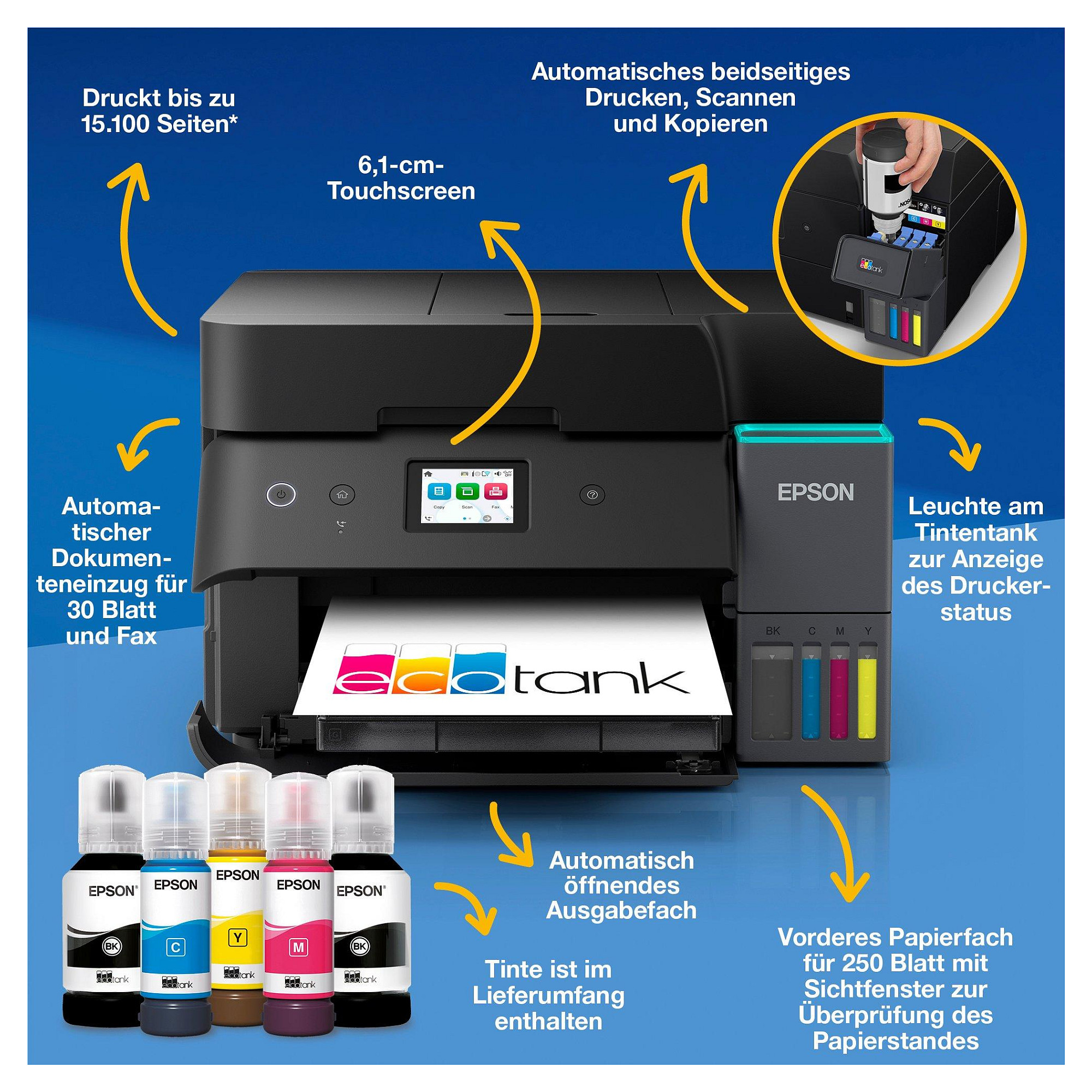 Multifunkcijski pisač EPSON EcoTank ET-4950 A4 Tintentank-MFP Touch-Display-6