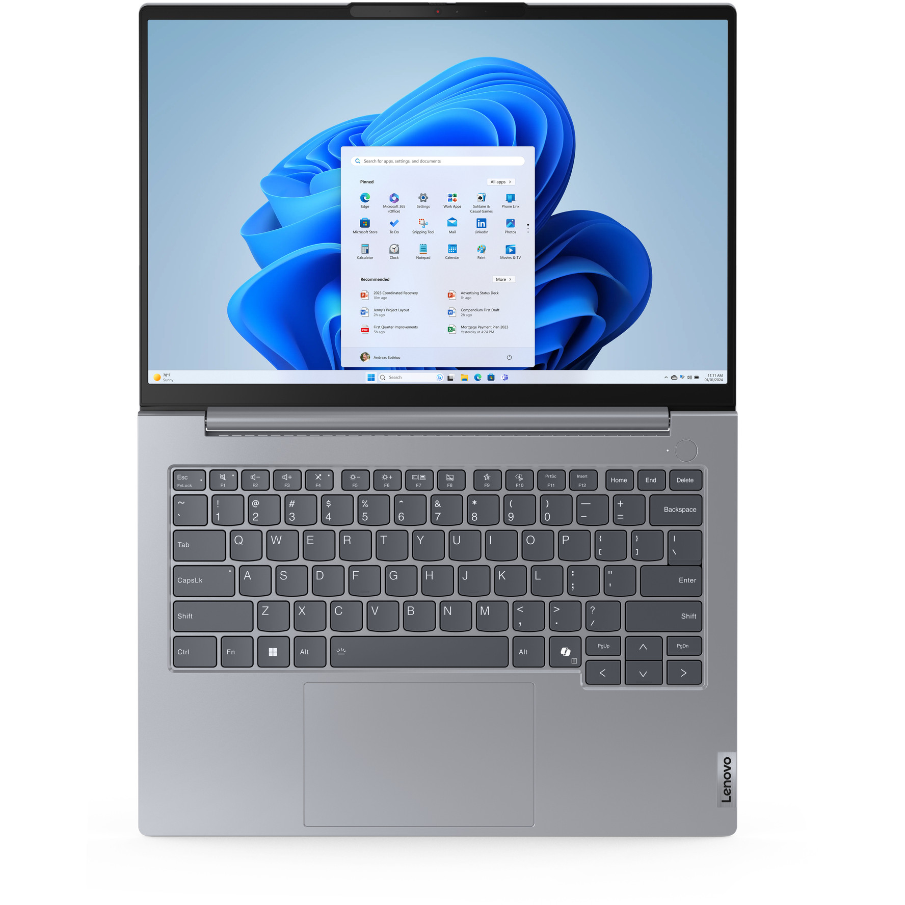 Laptop LENOVO ThinkBook 14 G7 ARP 14" Ryzen 5 (14", 1920x1080, Ryzen 5, 8GB RAM, 256GB SSD, integrirana grafika, Windows 10, hrvatska tipkovnica, srebrna) – internacionalna non HR tipkovnica-10