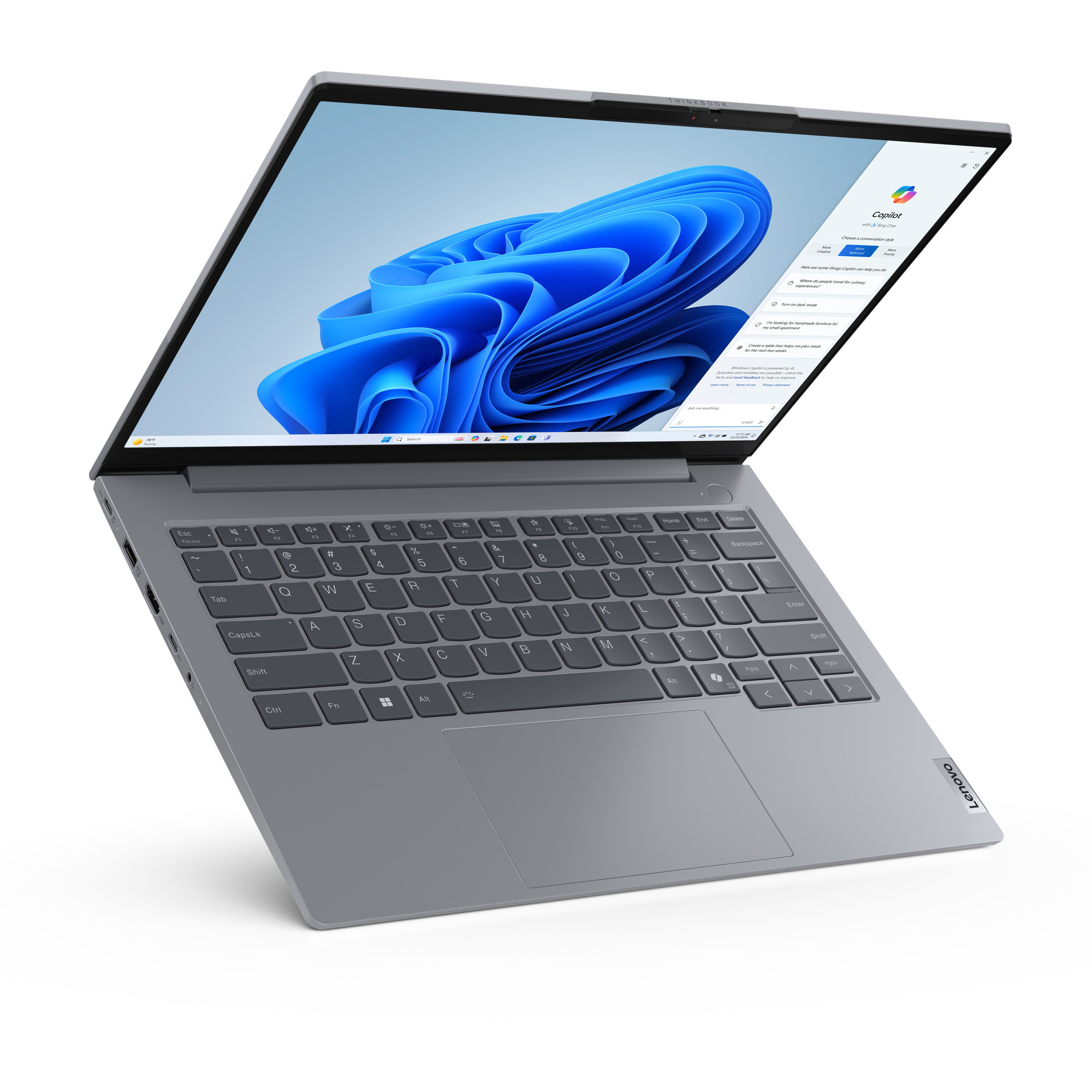 Laptop LENOVO ThinkBook 14 G7 ARP 14" Ryzen 5 (14", 1920x1080, Ryzen 5, 8GB RAM, 256GB SSD, integrirana grafika, Windows 10, hrvatska tipkovnica, srebrna) – internacionalna non HR tipkovnica-18