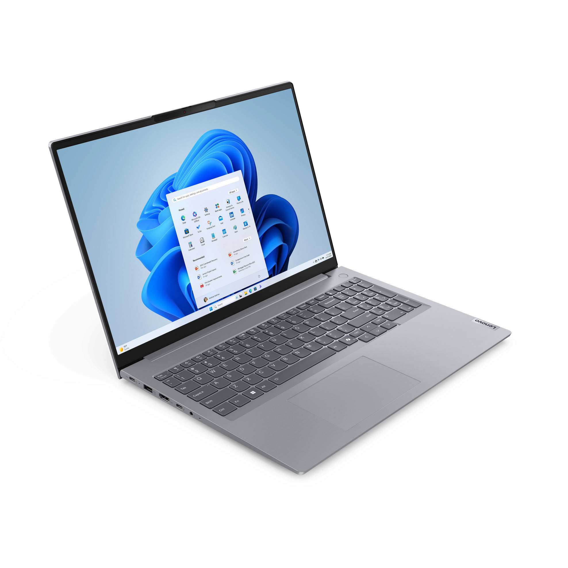 Laptop LENOVO ThinkBook 16 G7 ARP 16" Ryzen 5 (16" FHD, Ryzen 5, 8GB RAM, 512GB SSD, integrirana grafika, Windows 11, hrvatska tipkovnica, srebrna) – internacionalna non HR tipkovnica-6