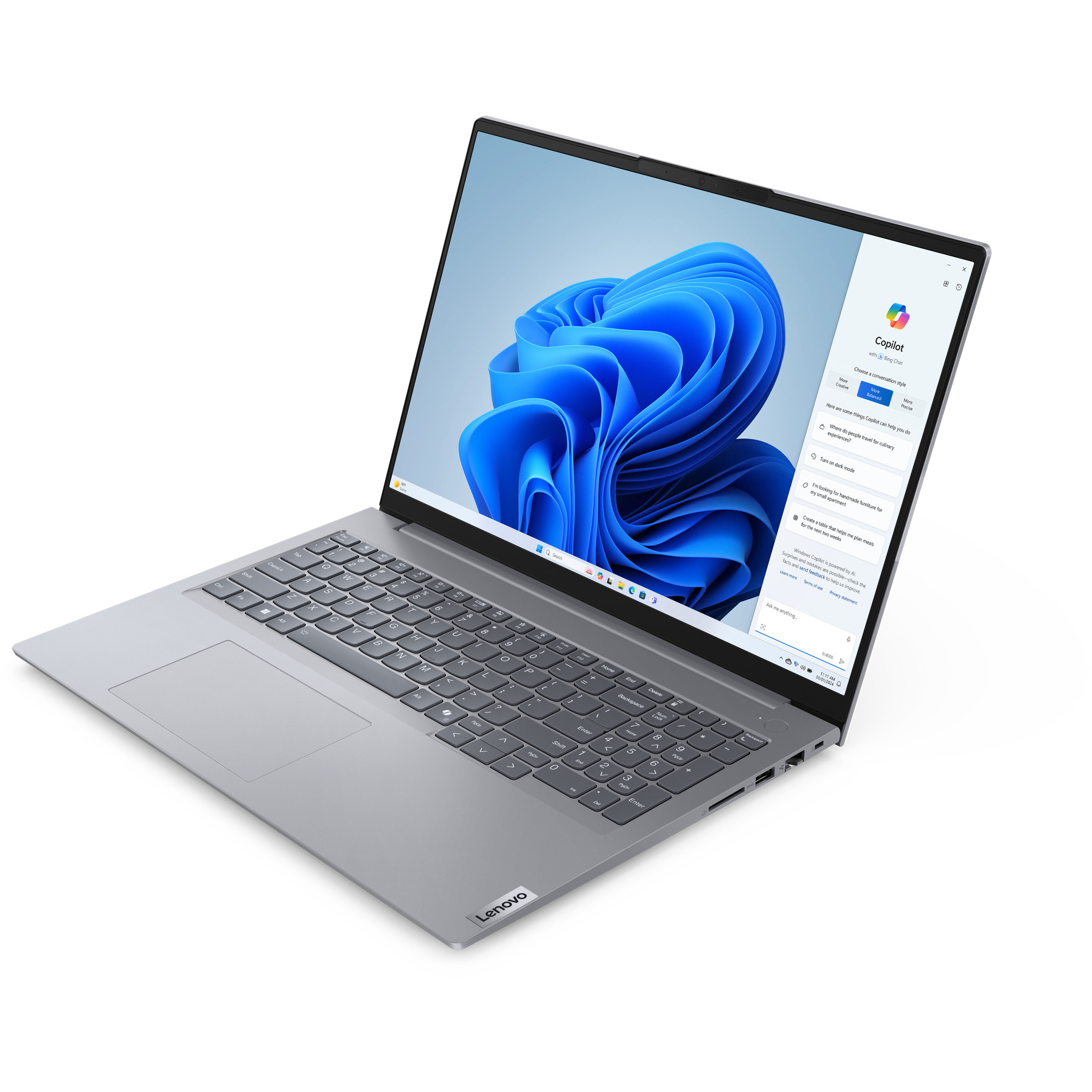 Laptop LENOVO ThinkBook 16 G7 ARP 16" Ryzen 5 (16" FHD, Ryzen 5, 8GB RAM, 512GB SSD, integrirana grafika, Windows 11, hrvatska tipkovnica, srebrna) – internacionalna non HR tipkovnica-13
