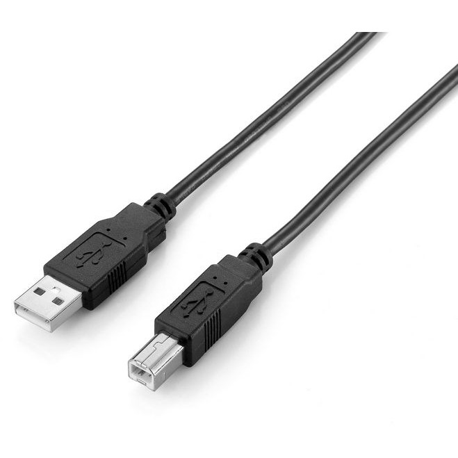 Kabel EQUIP USB 2.0 A-B 2.00m crna boja-0