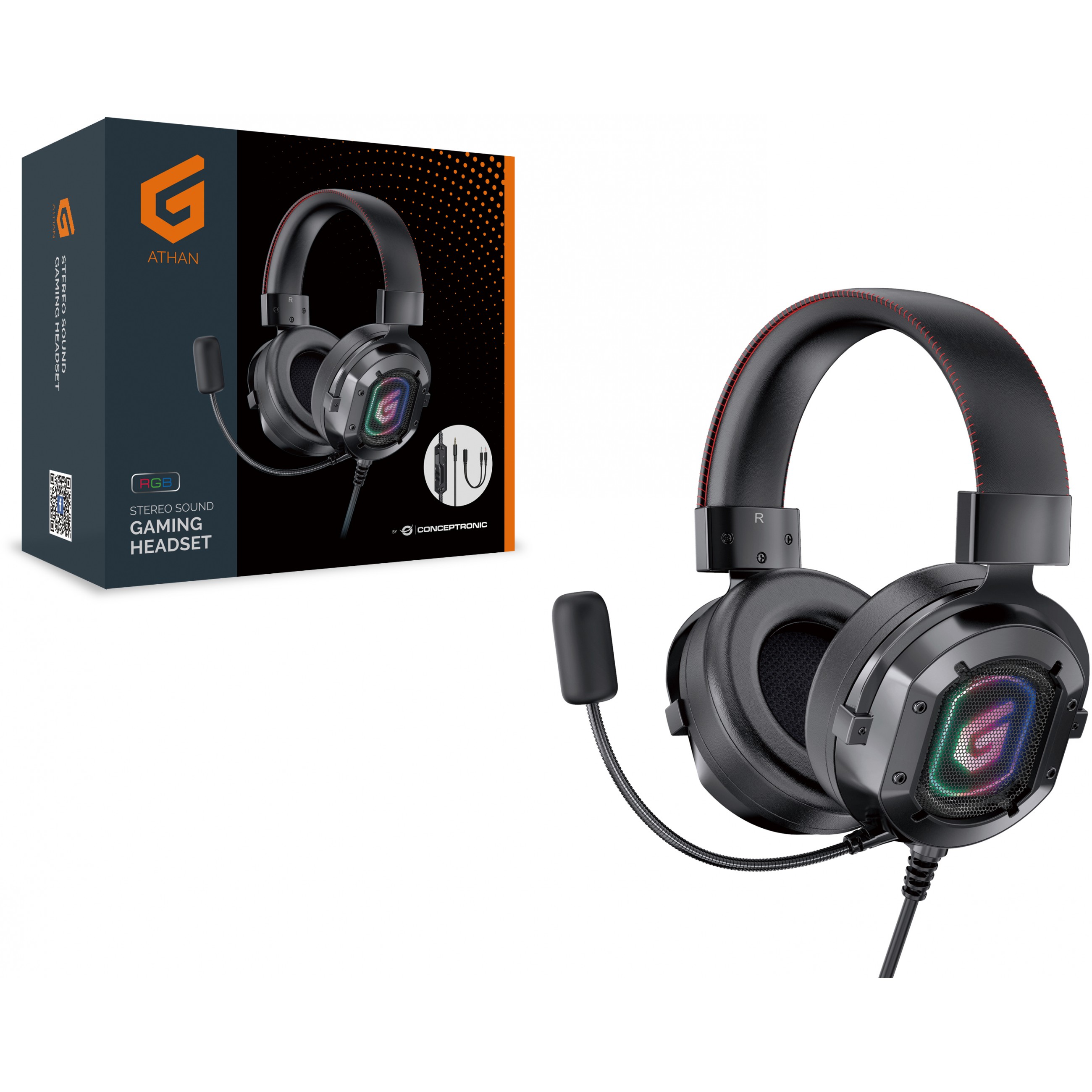 Slušalice CONCEPTRONIC Gaming Headset Kli Audio (mikrofon, 2.2m kabel)-1