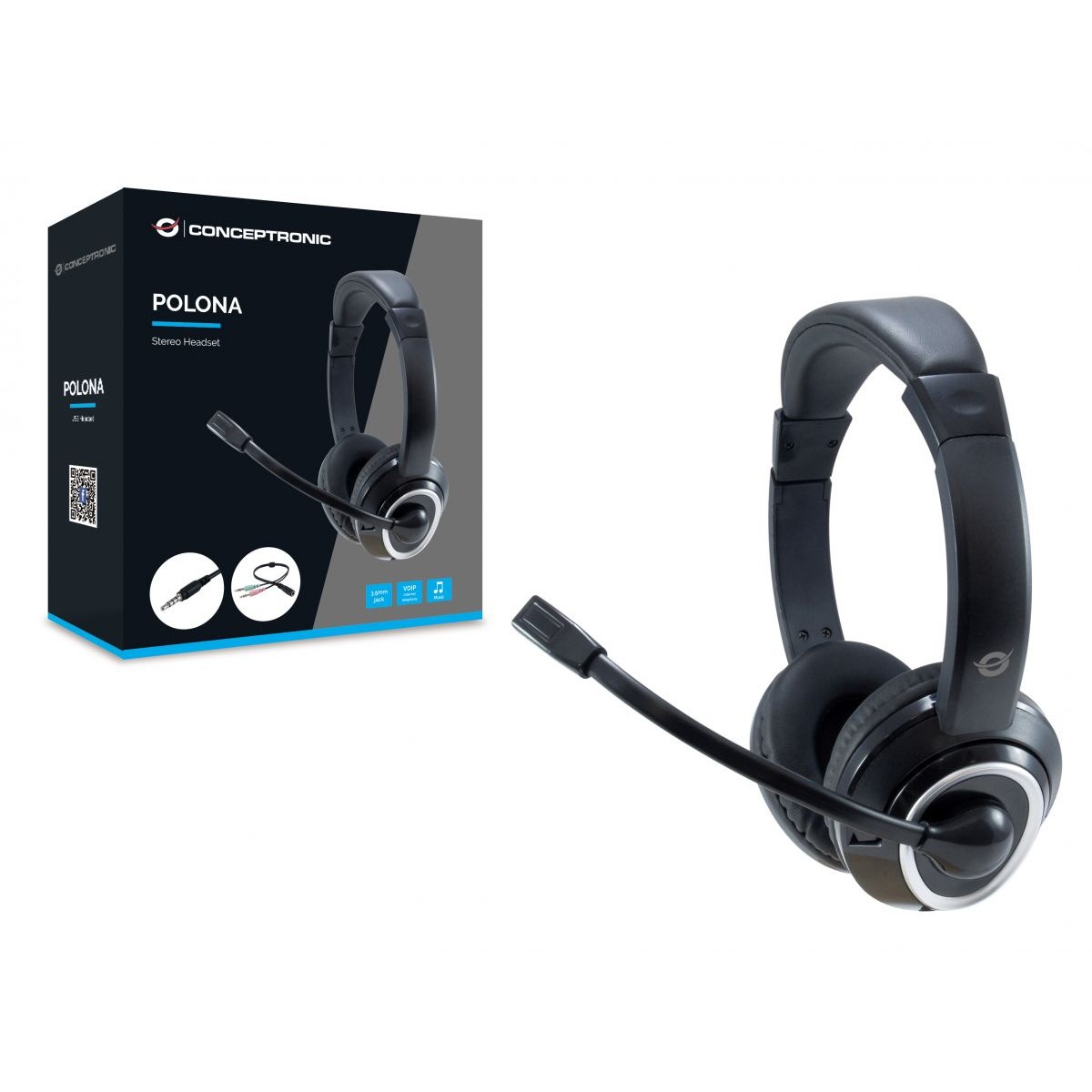 Slušalice CONCEPTRONIC Headset Klinke Mikro,int.Bed.Stereo 2.0m sw-1