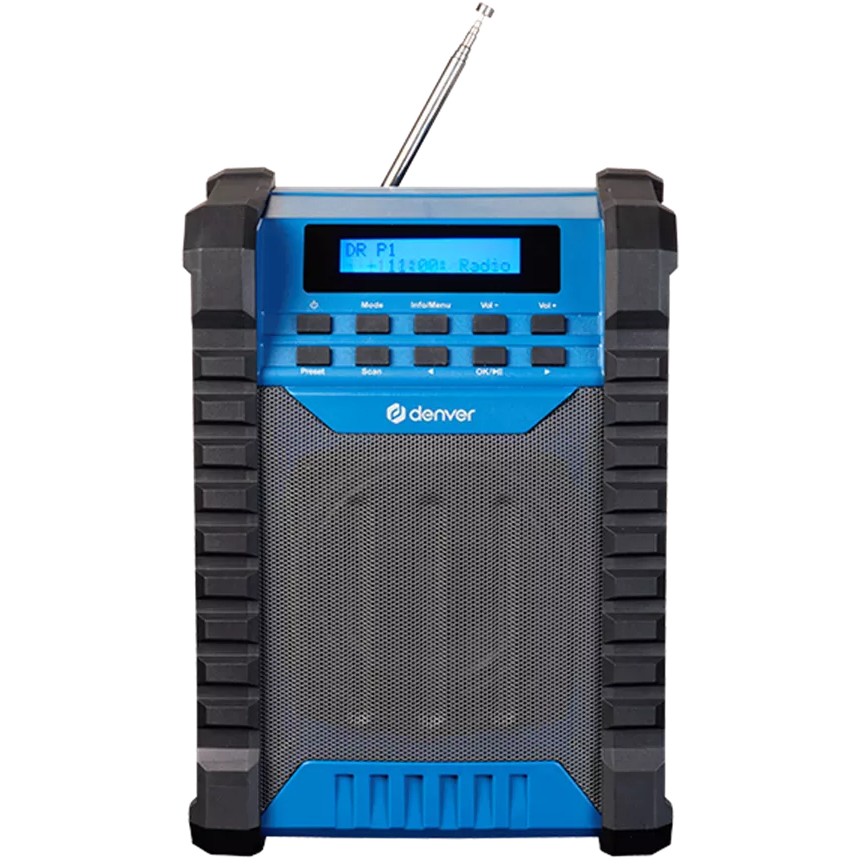 Radio DENVER WRD-60 DAB+/FM Baustellen-Radio BT Akku