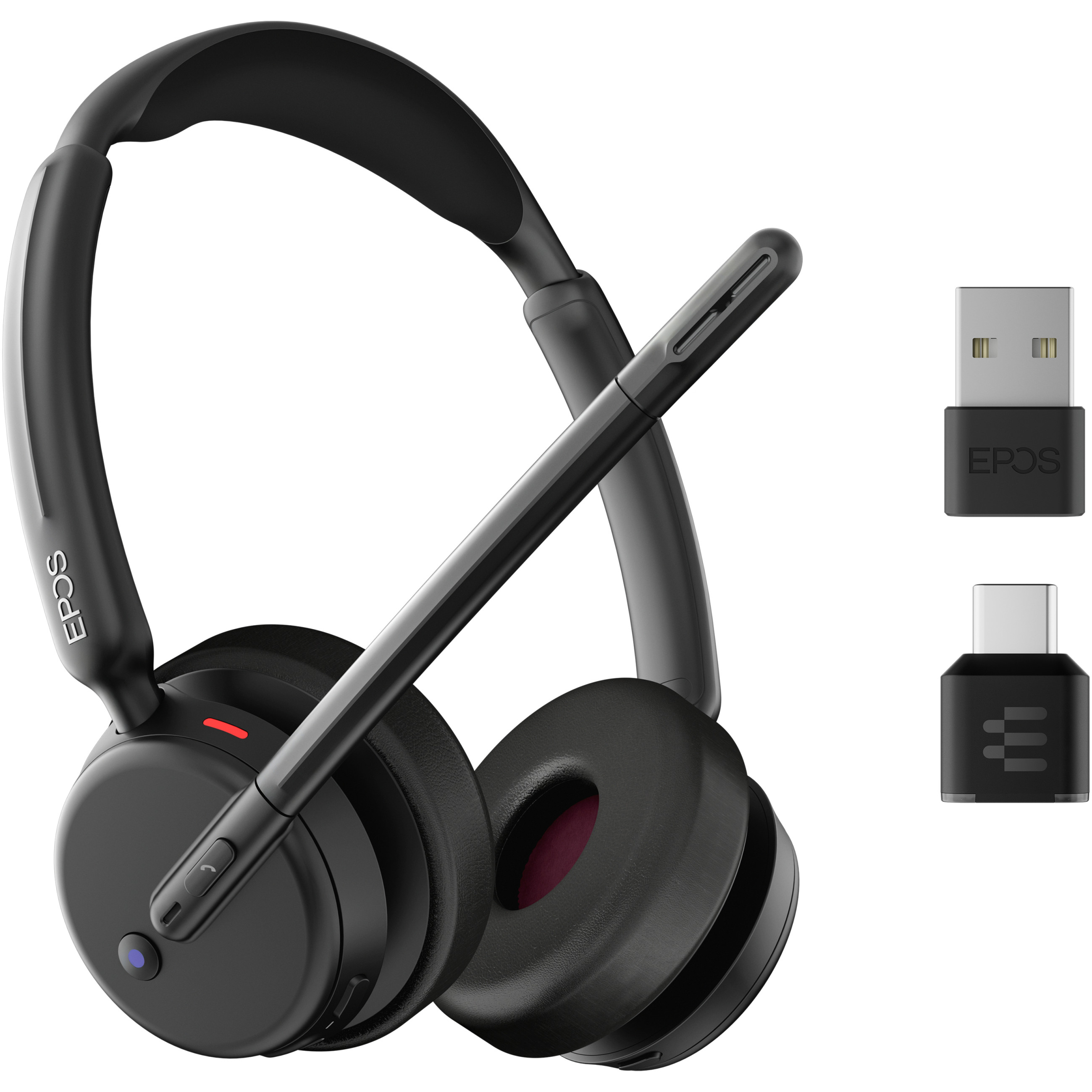 Slušalice EPOS IMPACT 500 MS UC ANC WL USB-C+A beidseitiges On-ear Bluetooth Headset-3