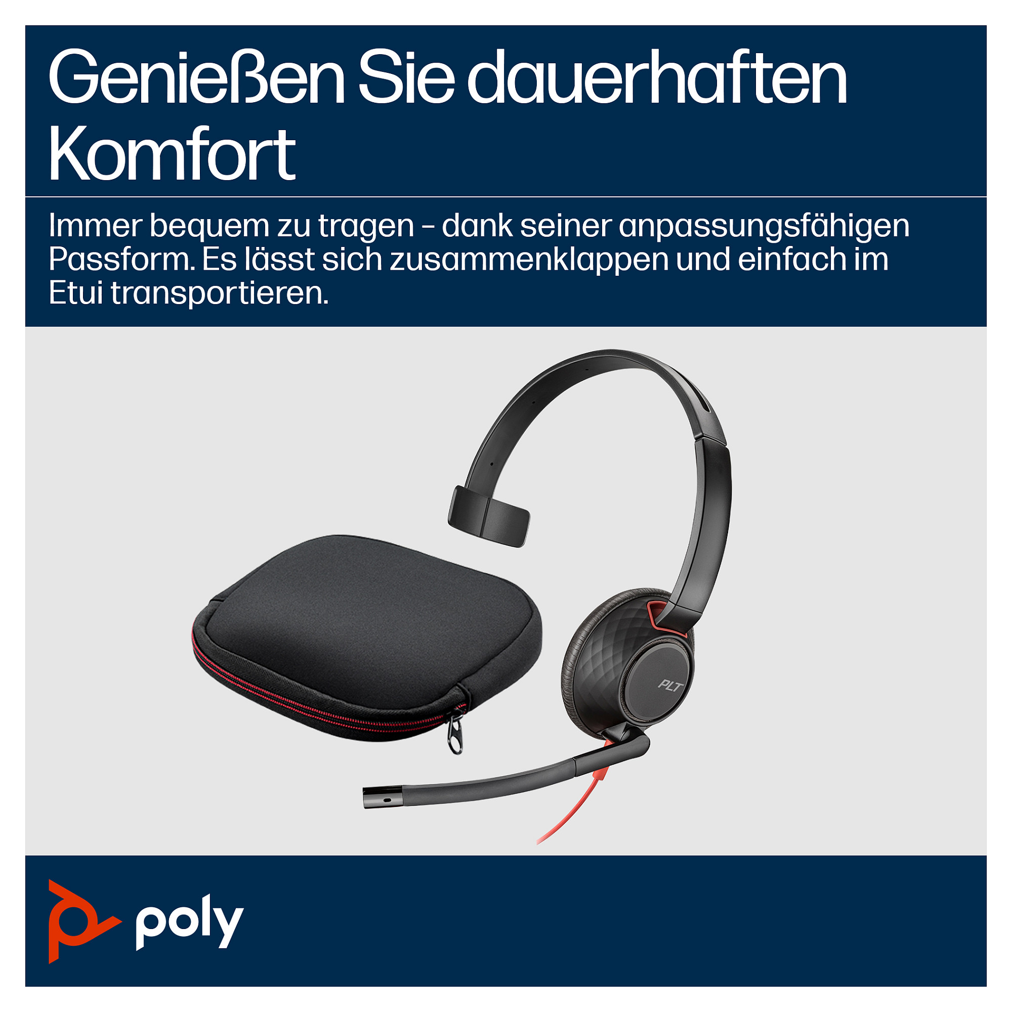 Slušalice HP POLY Blackwire 5210 Monaural USB-C +3.5mm Plug +USB-C/A Adapter-4