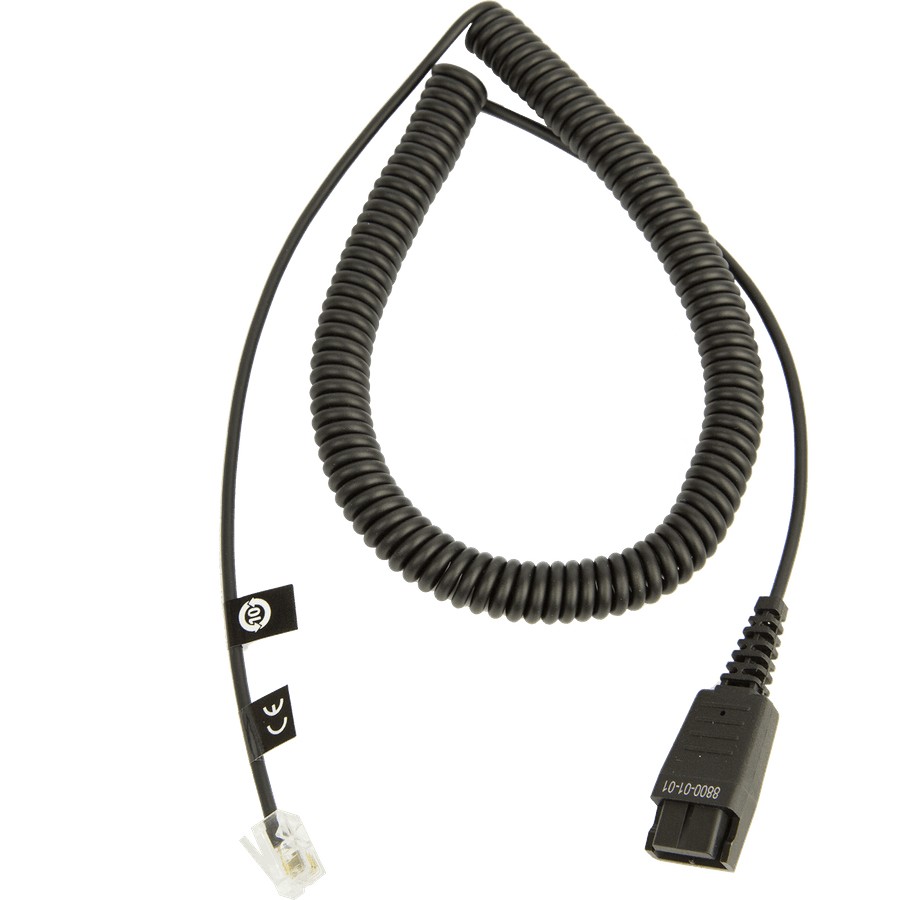 Kabel JABRA Kabelunterteil QD auf RJ10 (Regel-Belegung, 2 m, spiral)