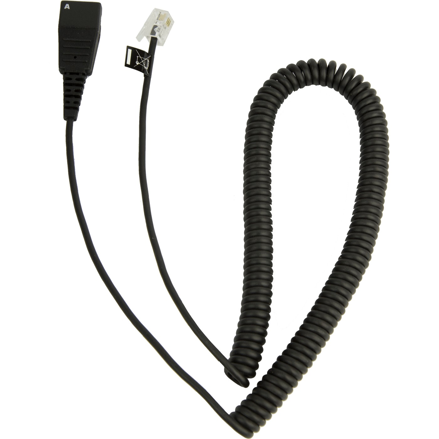 Kabel JABRA Anschlusskabel QD auf RJ10 - spiral za Lucent & Cisco-0