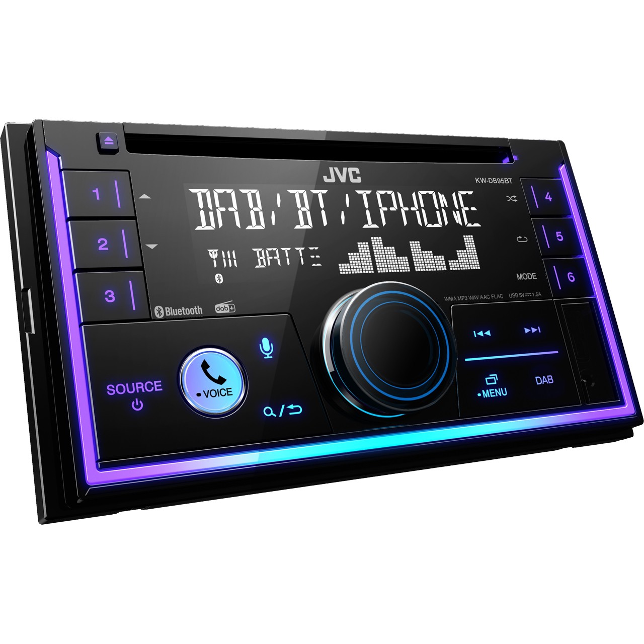Radio JVC KW-DB95BT Bluetooth USB AUX-2