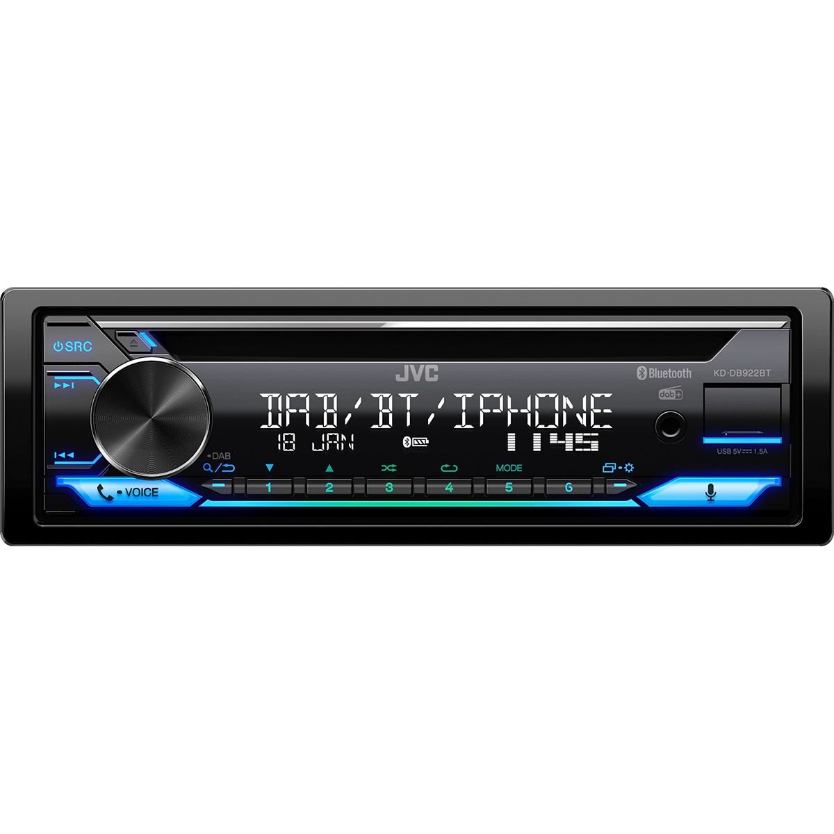 Auto radio JVC KD-DB922BT Bluetooth USB AUX-0