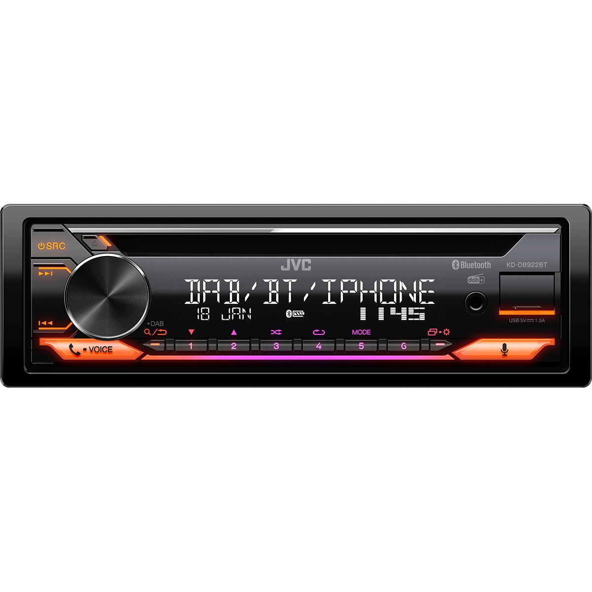 Auto radio JVC KD-DB922BT Bluetooth USB AUX-1
