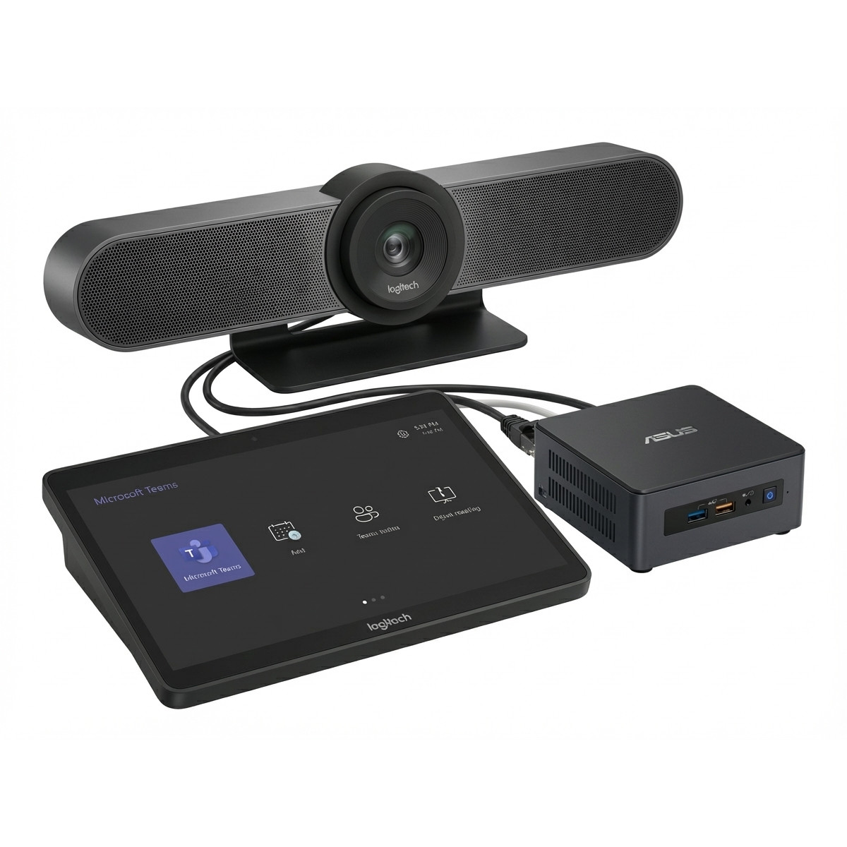 Bundle LOGITECH Tap Controller wired with Cat5e Kit + MeetUp Conference kamera + AIS Intel Core i5-1350P + V kit