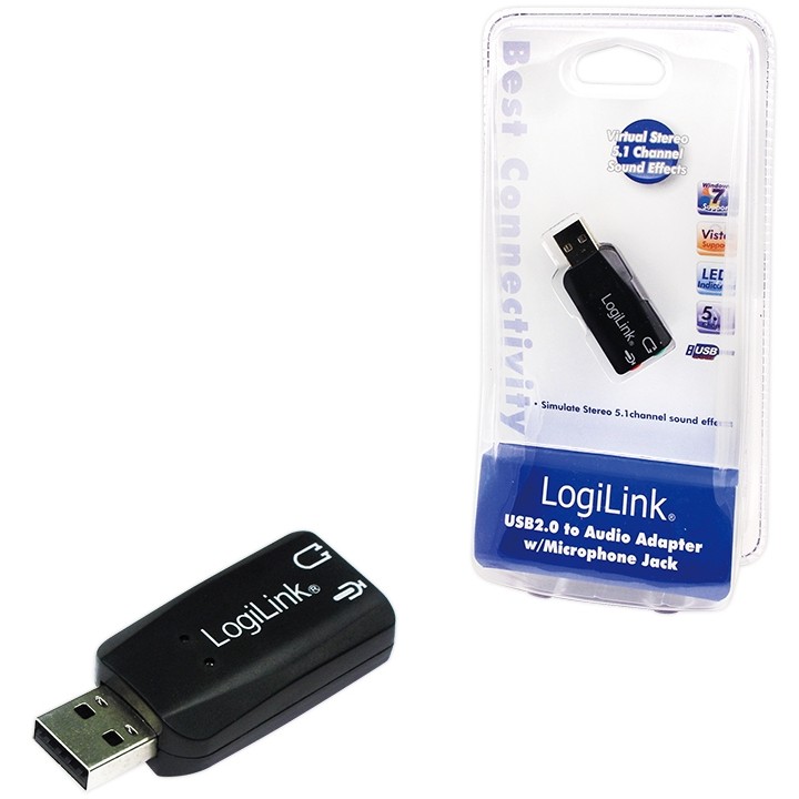 USB zvučna kartica LOGILINK USB 2.0 s virtualnim 3D zvučnim efektom-0