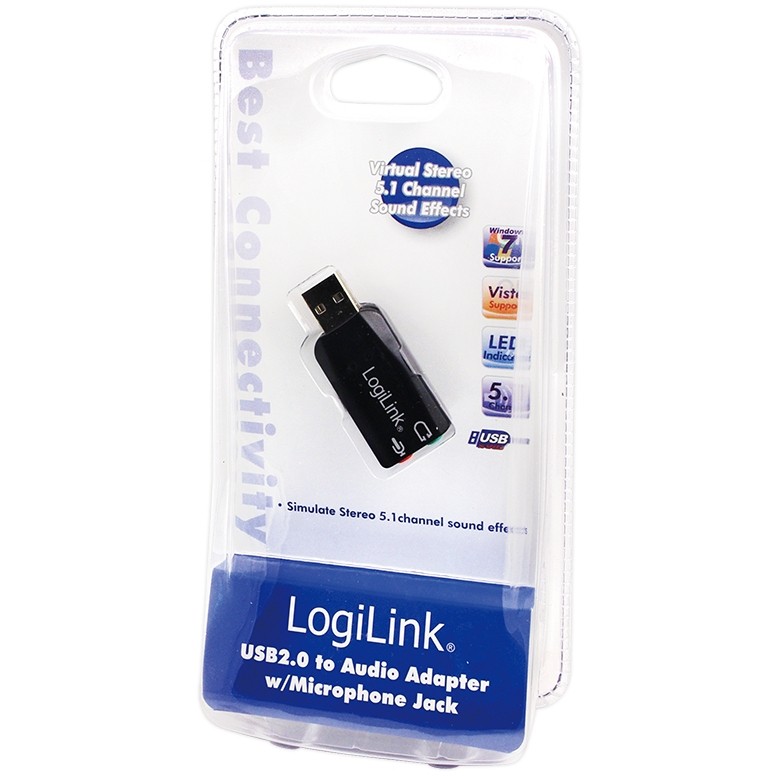 USB zvučna kartica LOGILINK USB 2.0 s virtualnim 3D zvučnim efektom-1