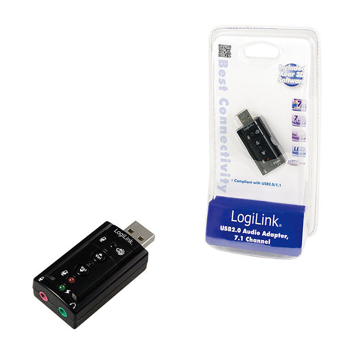 USB audio sučelje LOGILINK UA0078 (USB-A na 2 × 3,5 mm, virtualni 7.1 zvuk, crna boja)-3