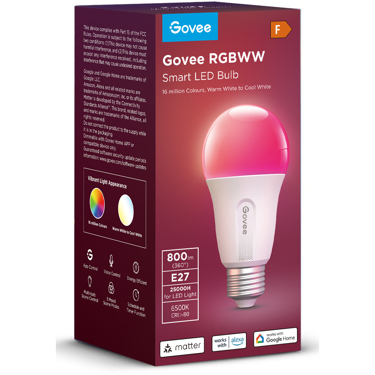 Senzor GOVEESMART WIFI&BLE LIGHT BULB 800LM-2