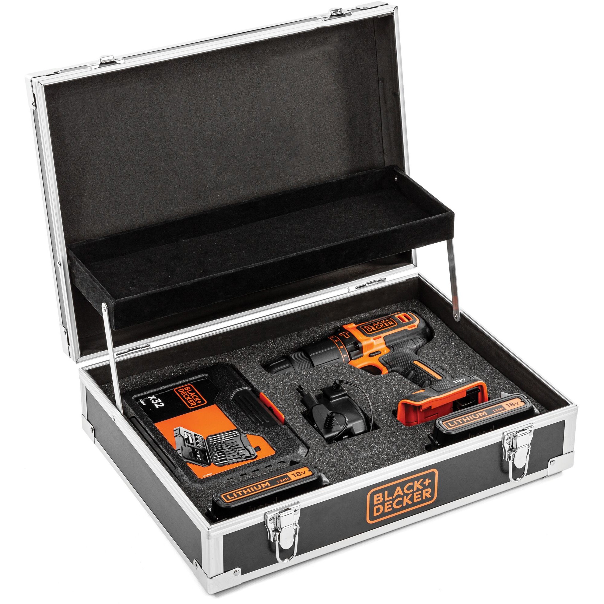 Akumulatorska bušilica BLACK&DECKER BDCHD18B2FC 18V (2x1.5Ah)-1