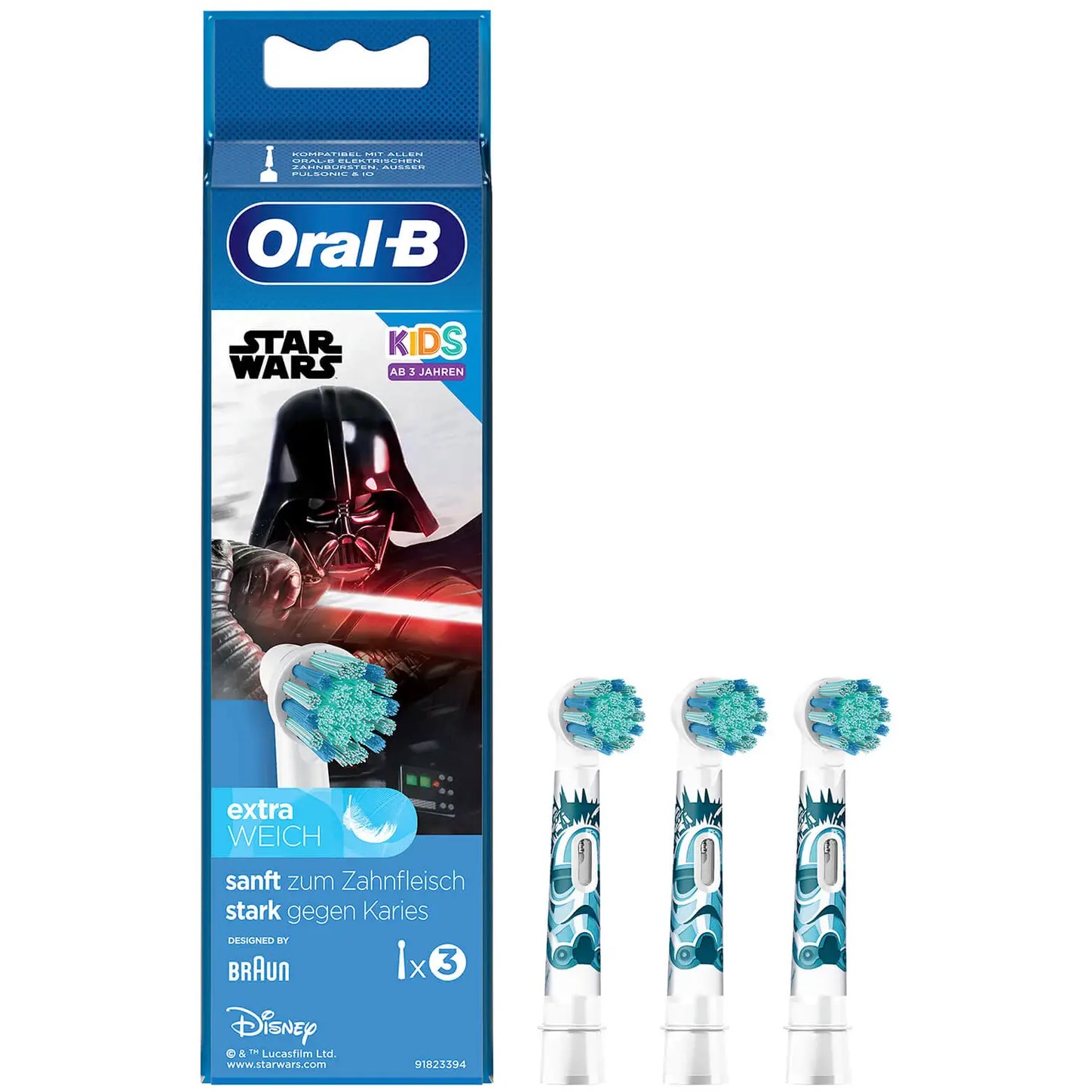 Četkice za zube ORAL-B Aufsteckbürsten Kids Star Wars 3-Pack-0